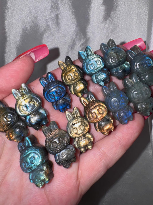Labradorite Labubu Carving