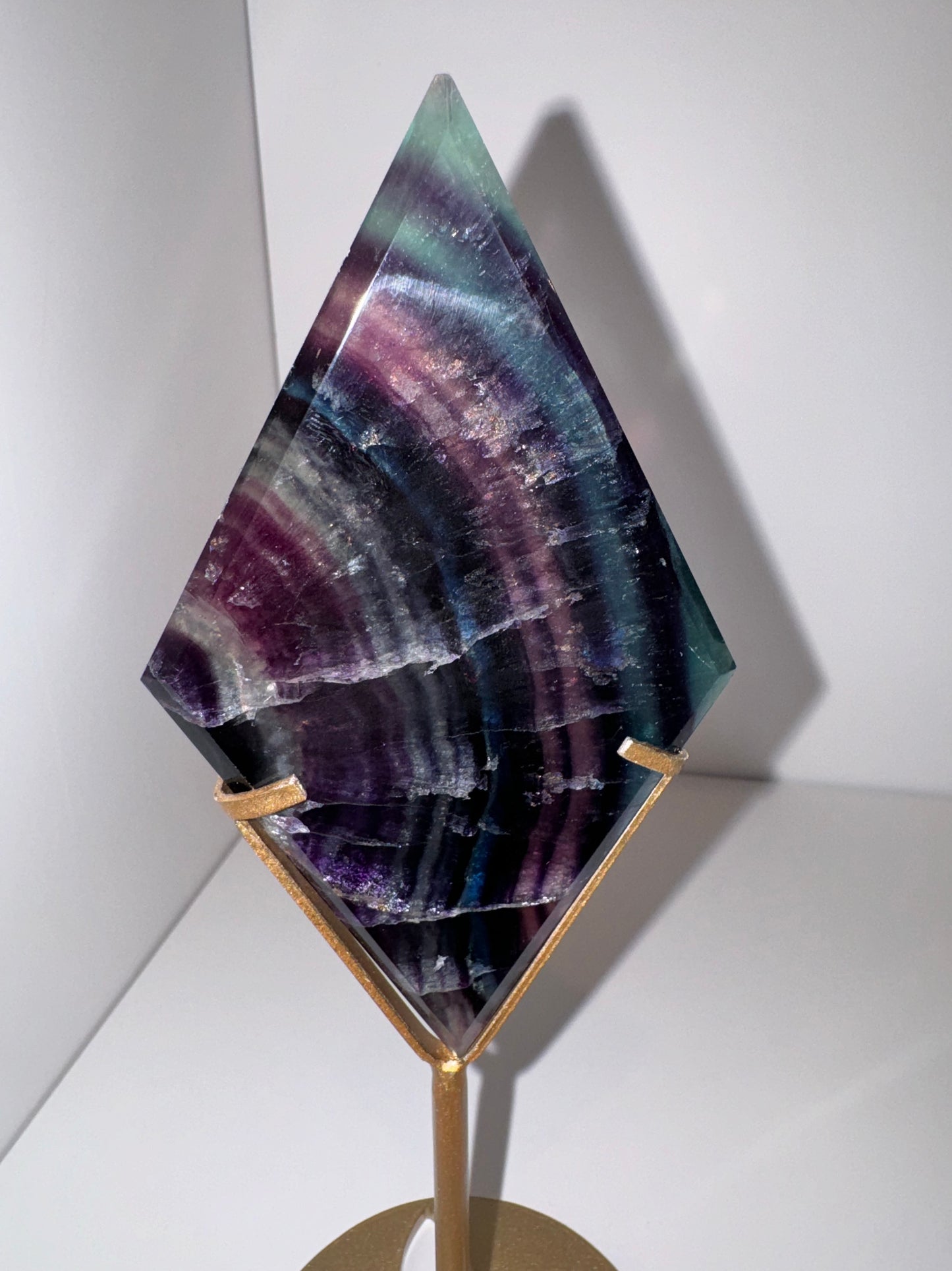 Fluorite Diamond on Stand AAA