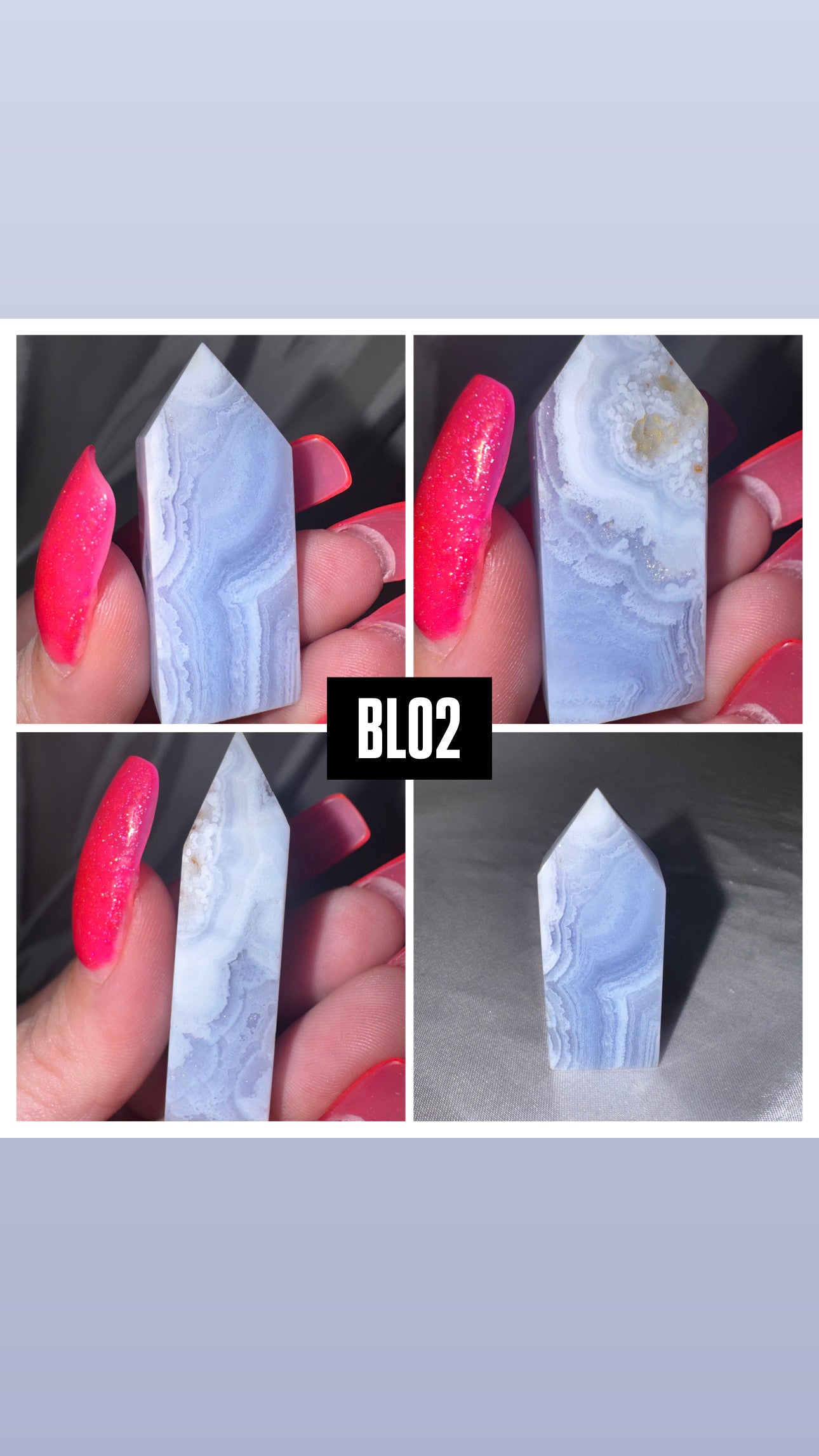 Blue Lace Agate Tower
