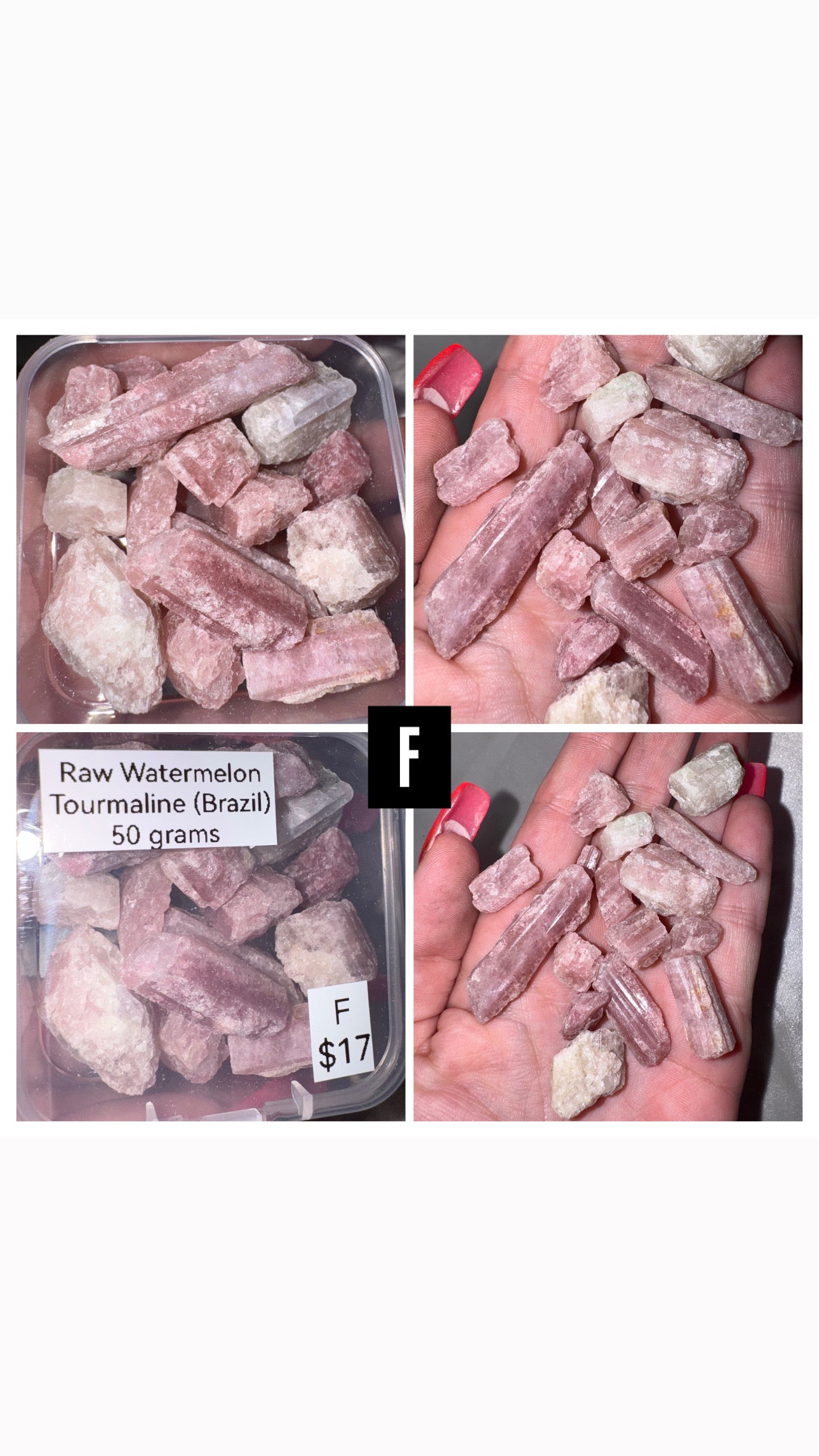 Watermelon Tourmaline Raw Bundle Box