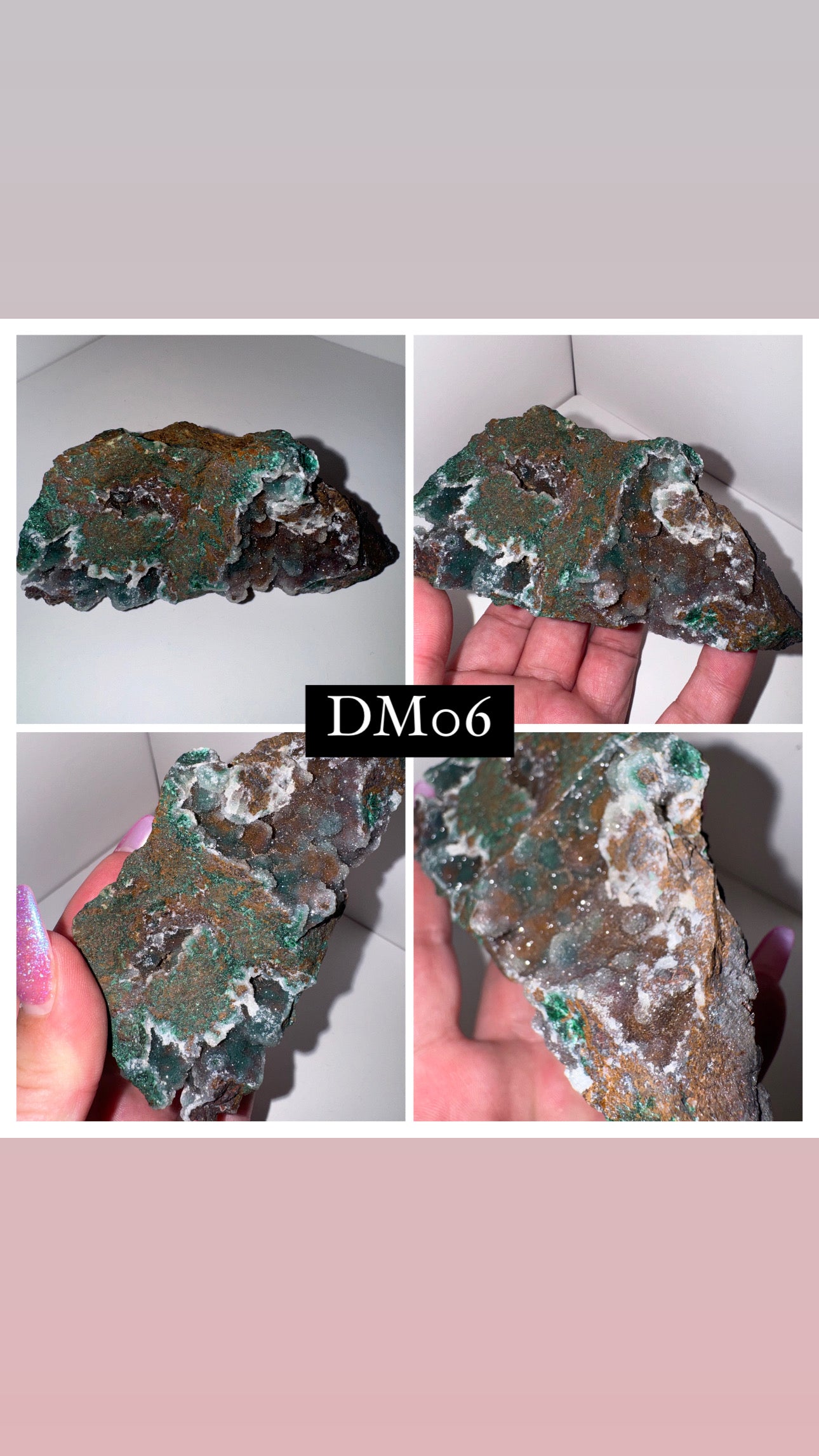 Malachite on Druzy Quartz