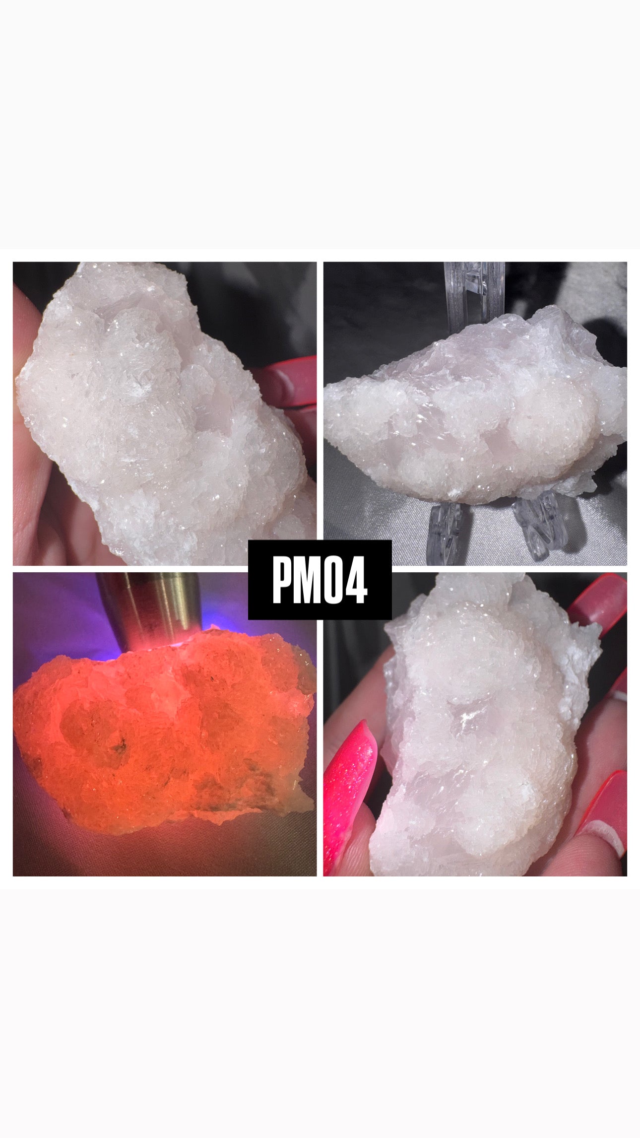 Pink Mangano Calcite Specimen- UV Reactive