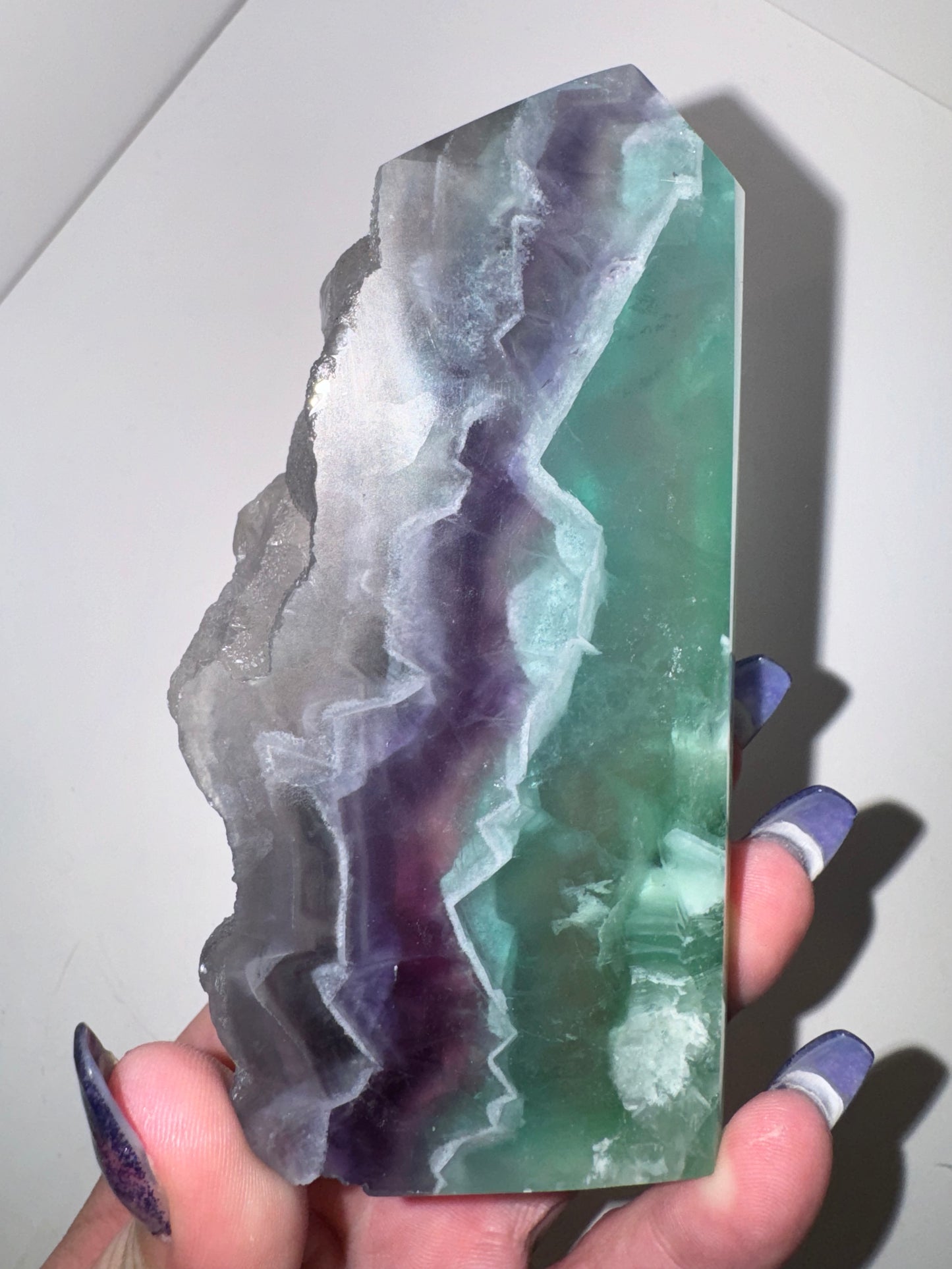 Druzy Fluorite Large Tower