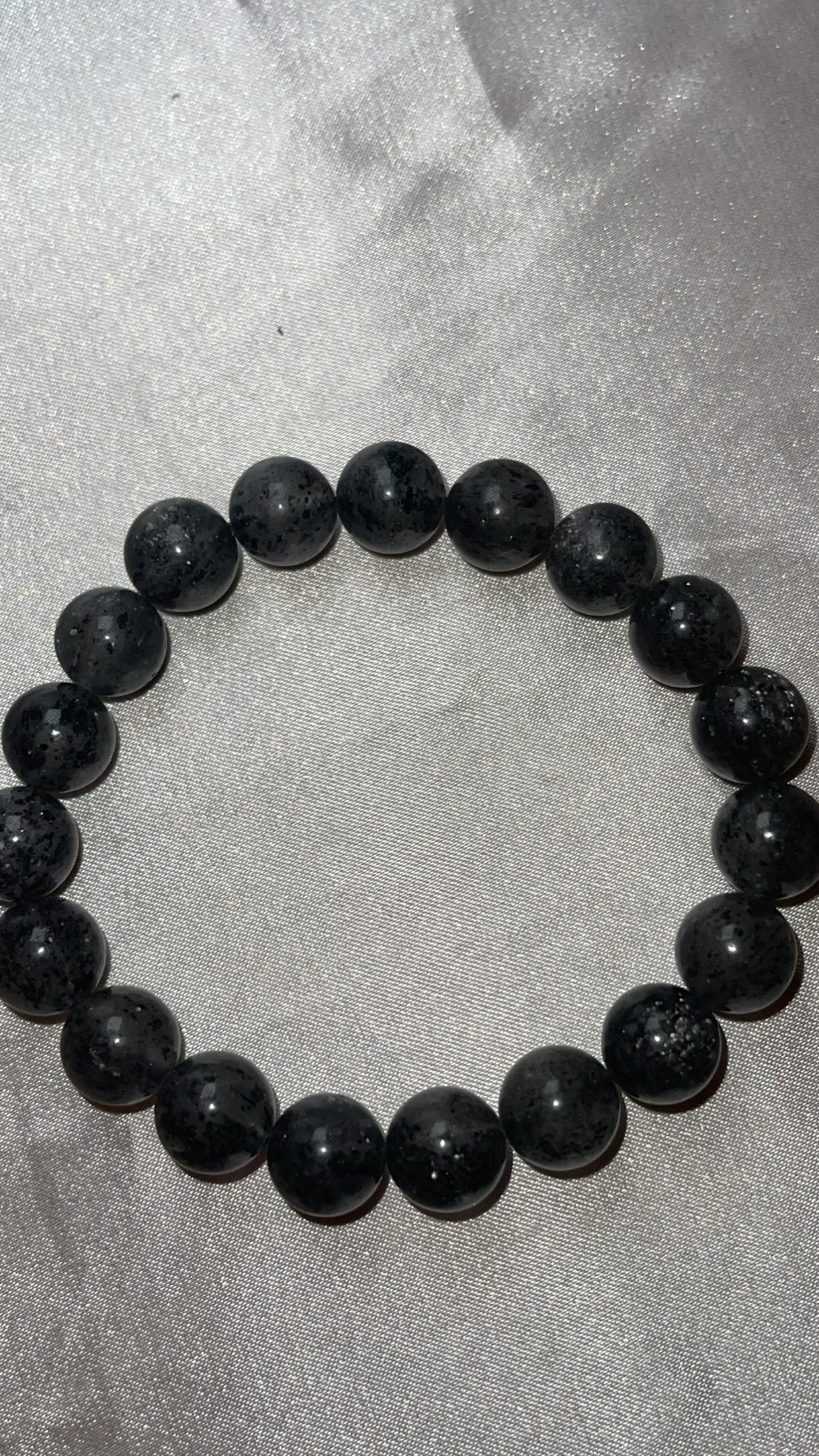 Black Mica Included Quartz 10mm Bracelet (Last one!)