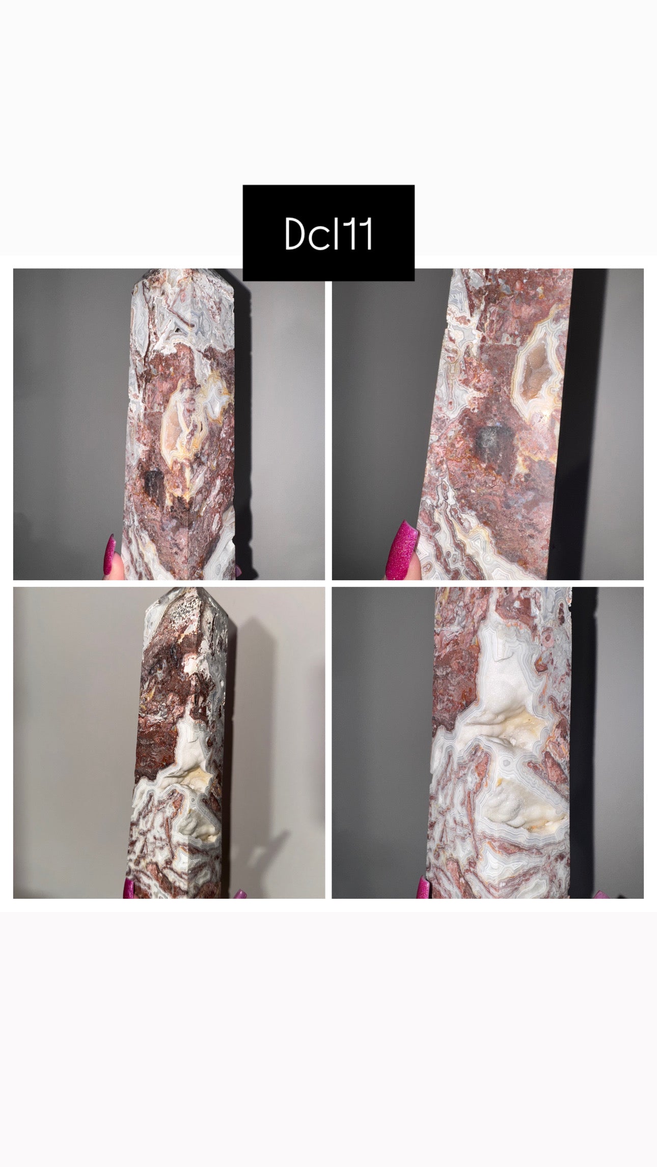 Druzy Mexican Crazy Lace Agate Tower (big!)
