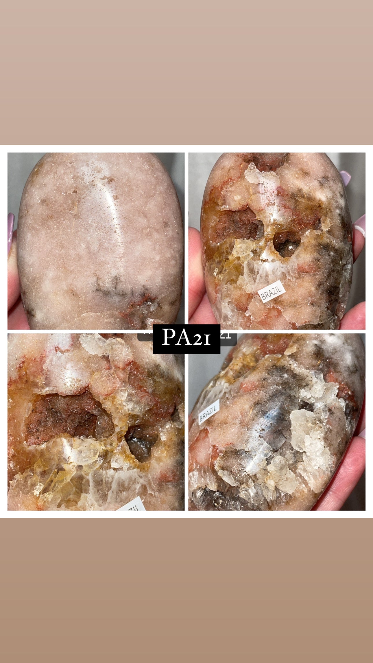 Pink Amethyst XL Palmstone