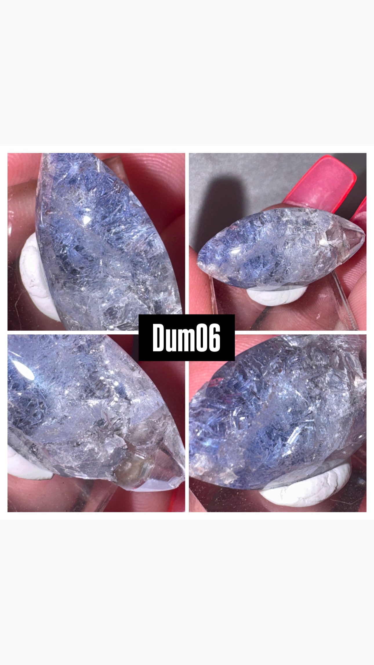 Dumortierite Quartz Rare Polished