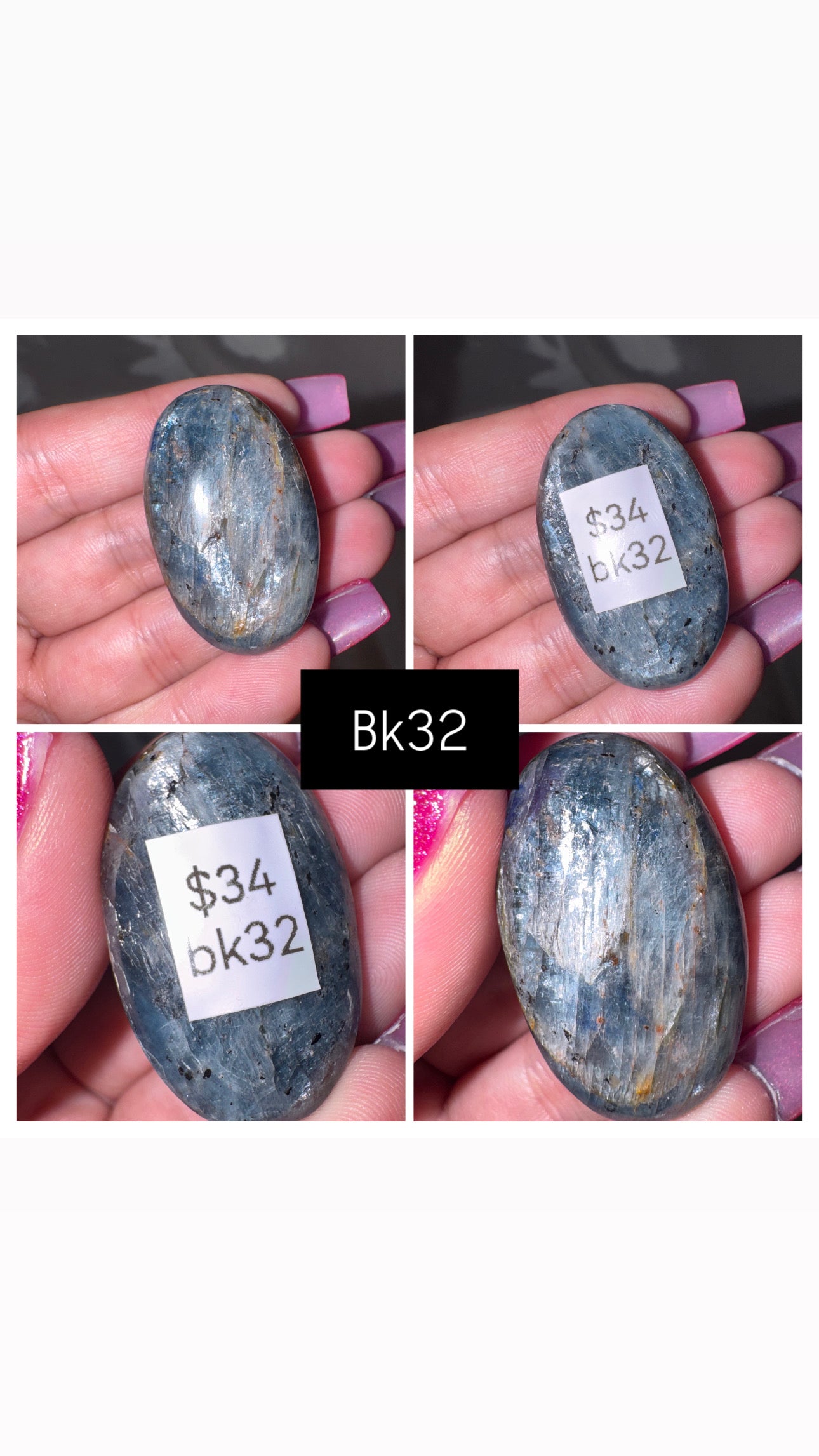 Blue Kyanite AA Palmstone