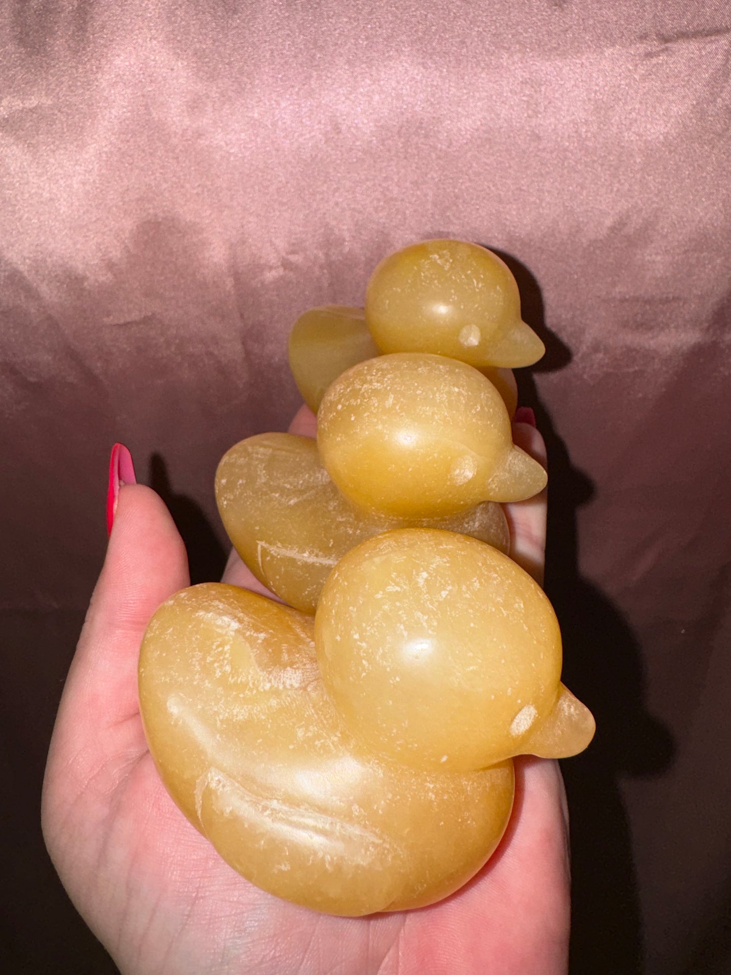 Orange Calcite Large Duck