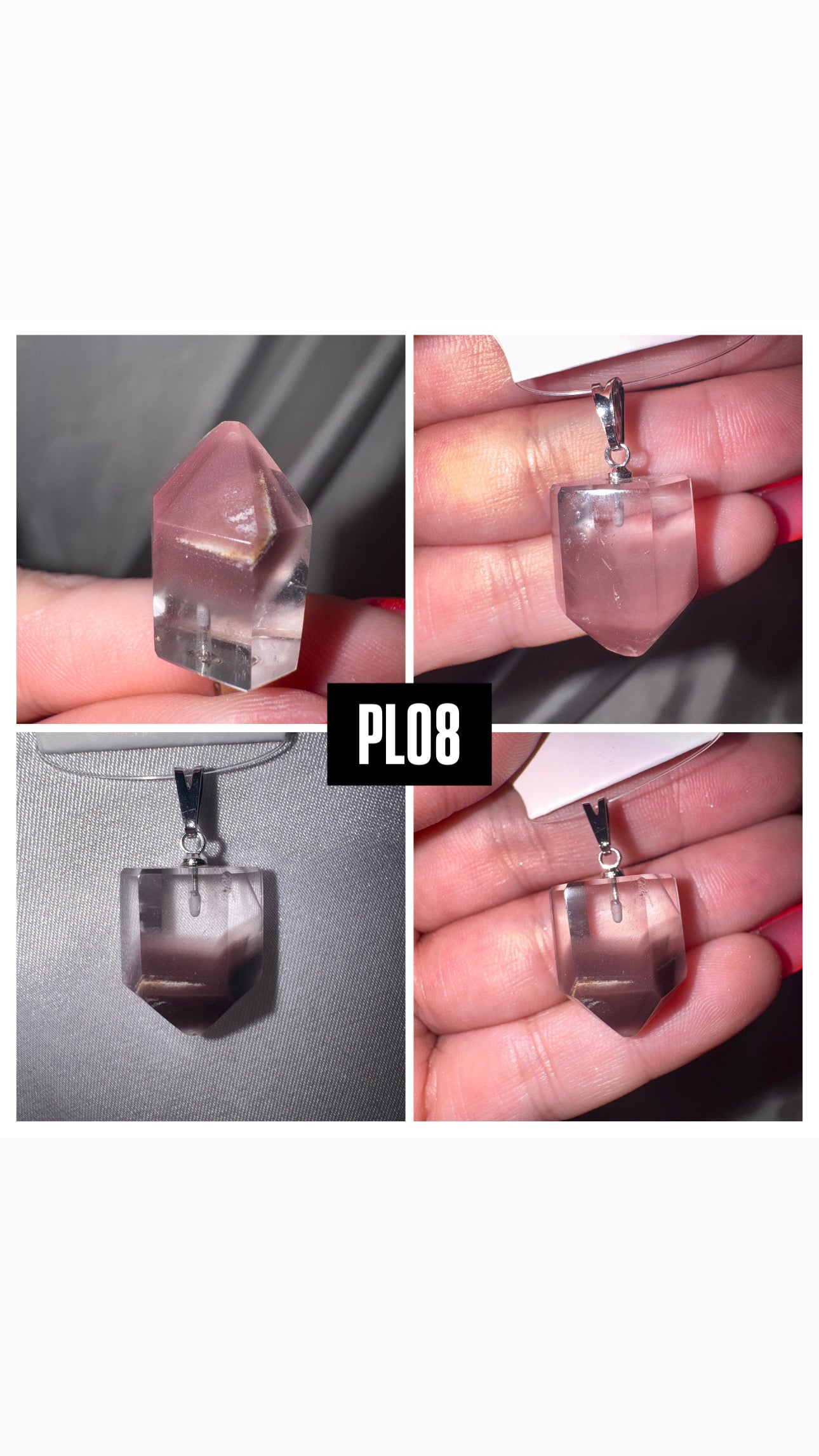 Pink Lithium Quartz AAA 925 Pendant