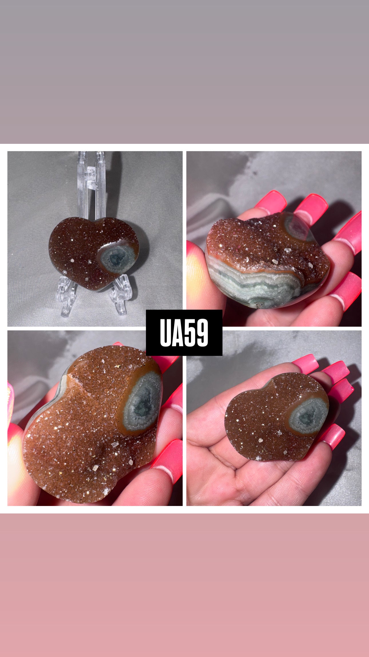 Uruguay Amethyst Heart