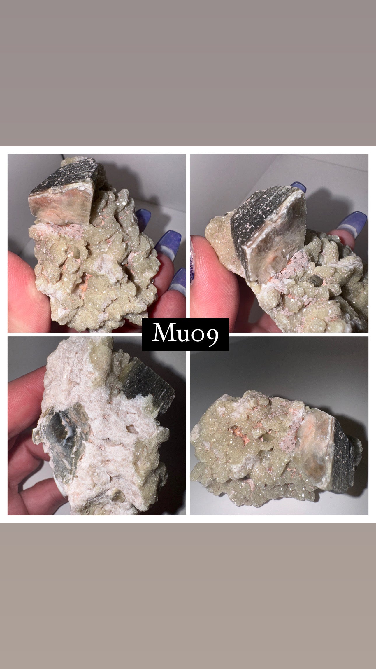 Muscovite Mica on Albite with Druzy Calcite Specimen