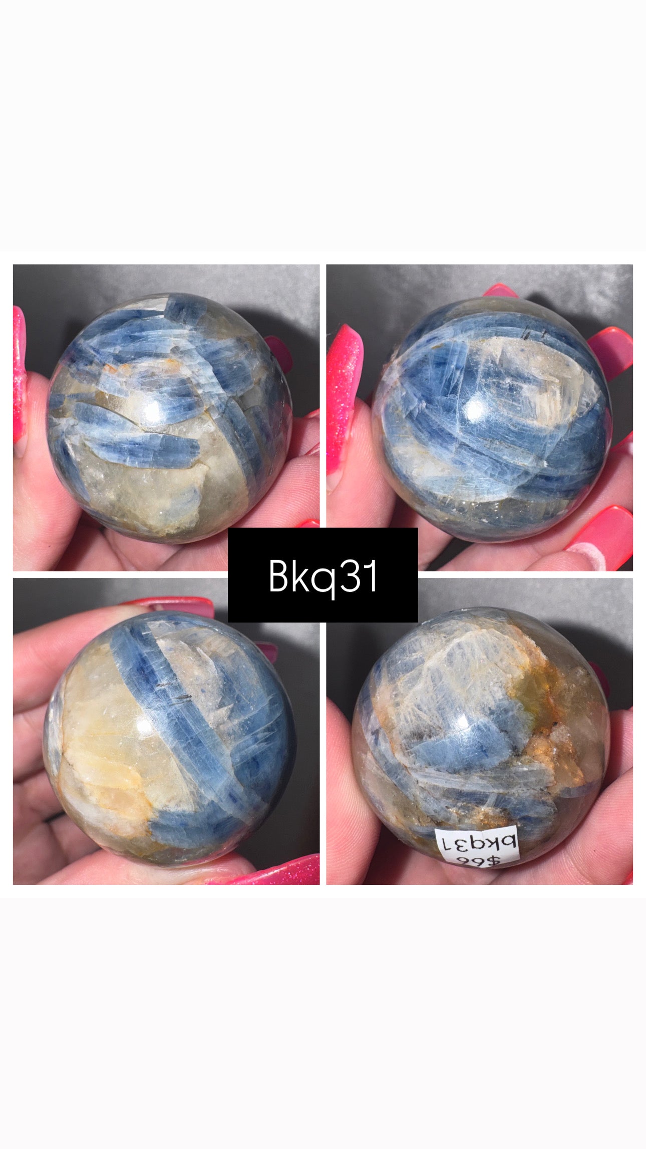 Blue Kyanite & Quartz Sphere