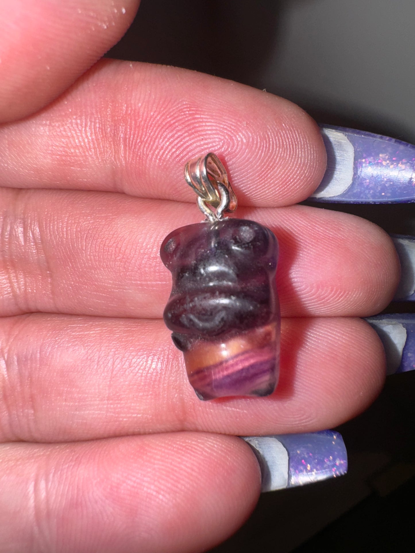 Fluorite Mini Cow Pendant