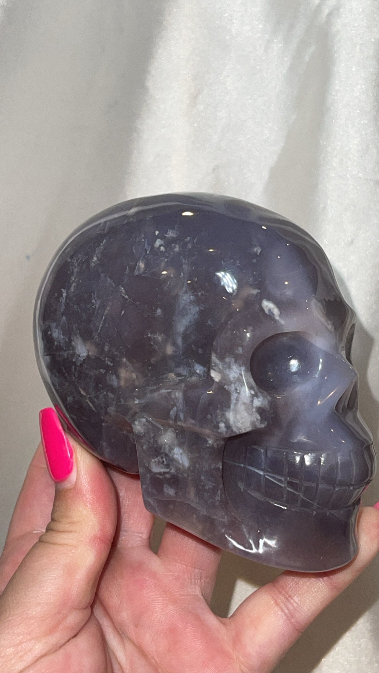 Purple Chalcedony AAA Large Skull