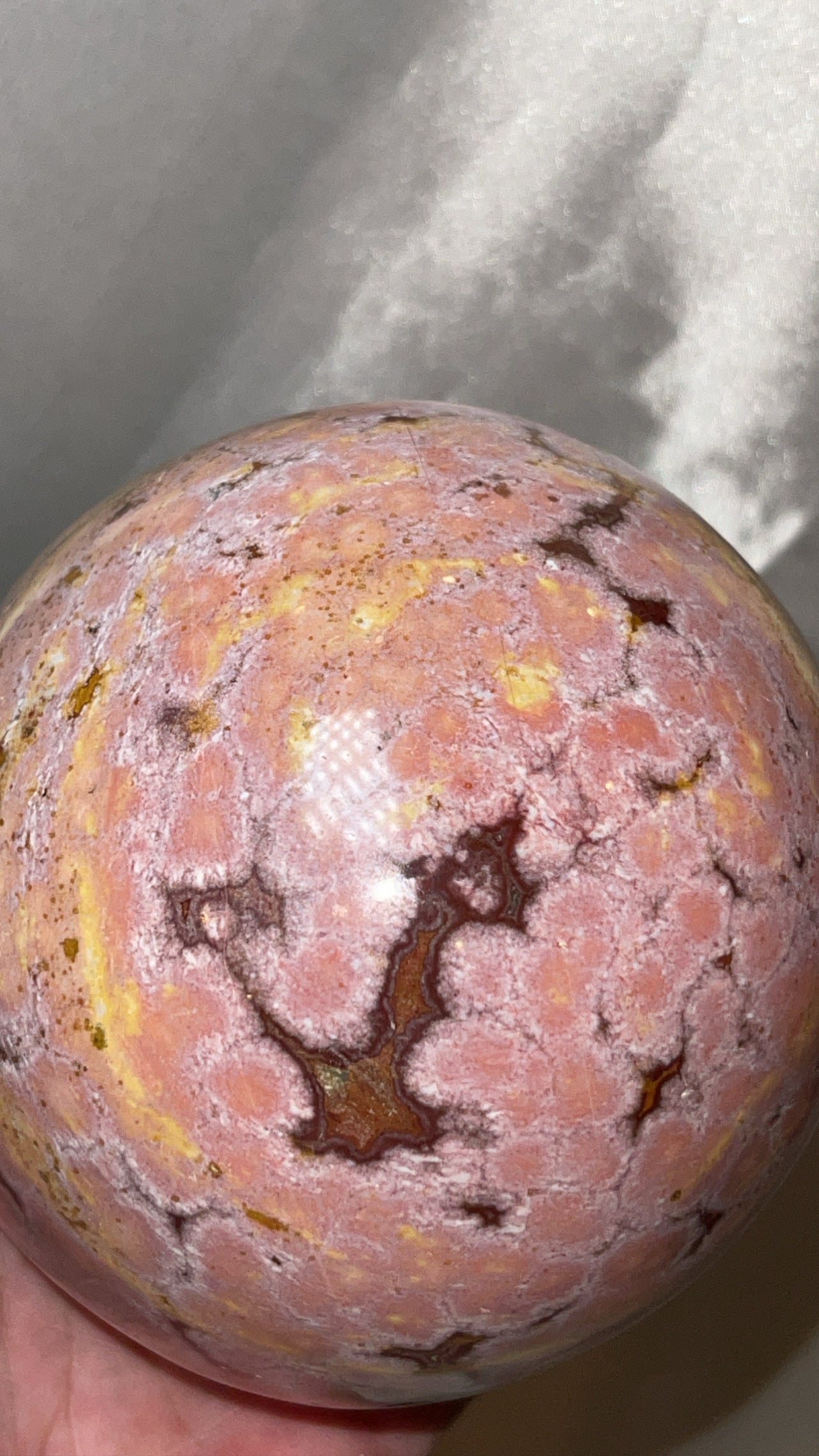 Pink Ocean Jasper AAA XXL Sphere (98mm)