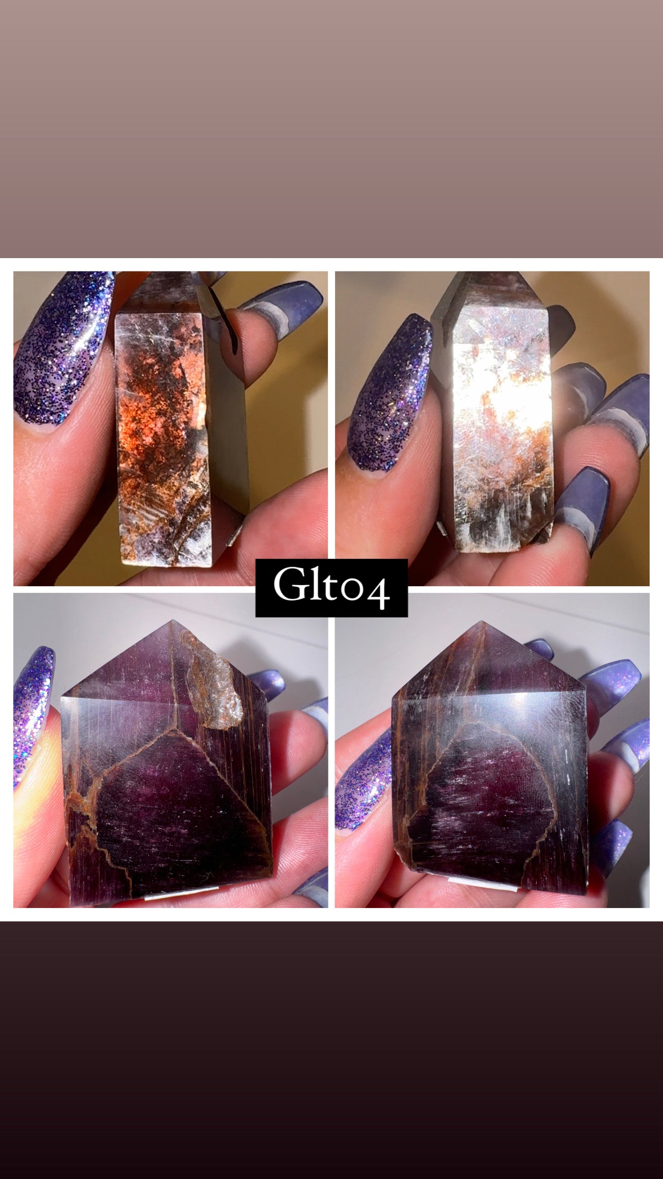 Gem Lepidolite Tower