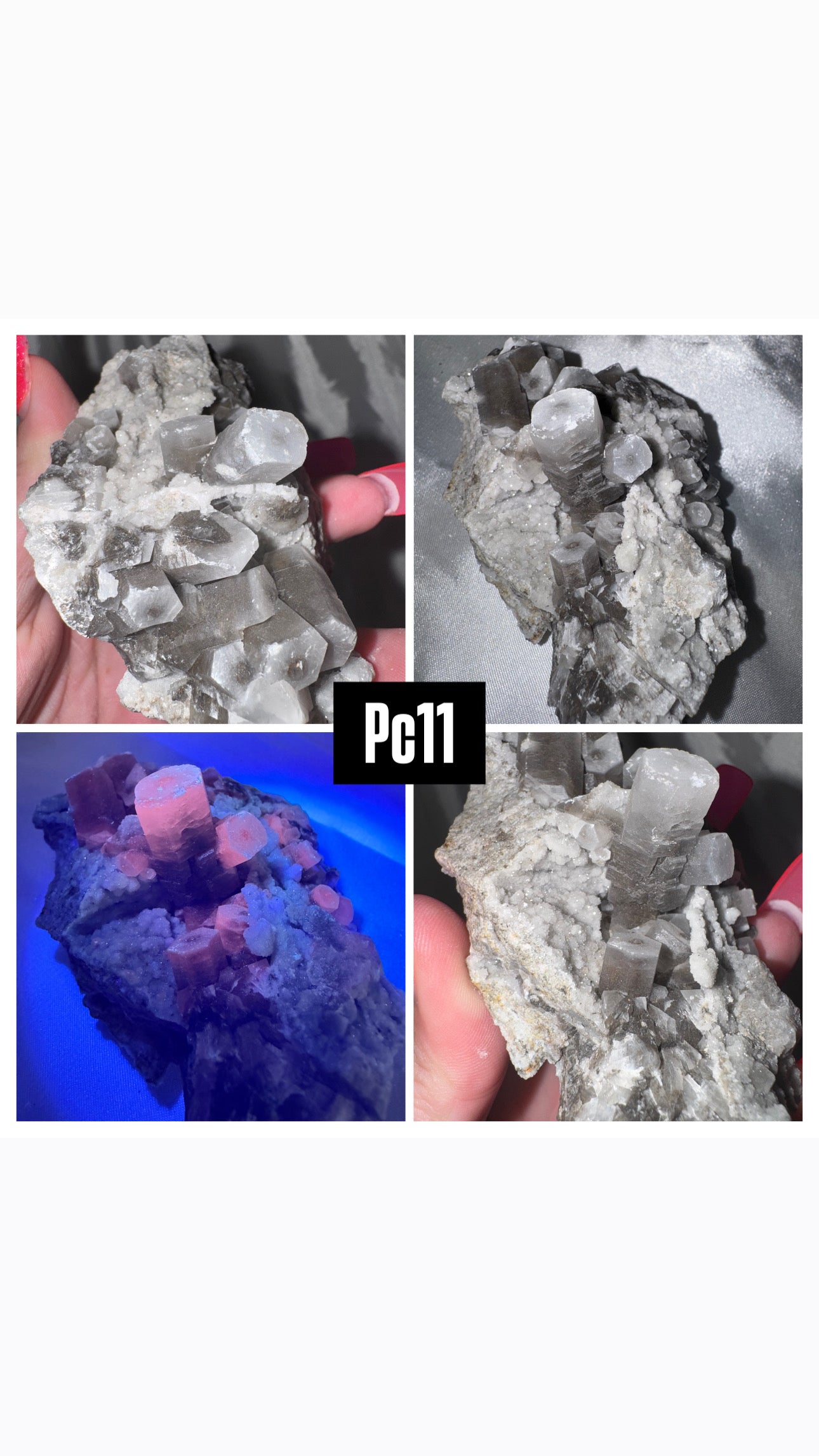 Panda Barrel Calcite- UV Reactive!