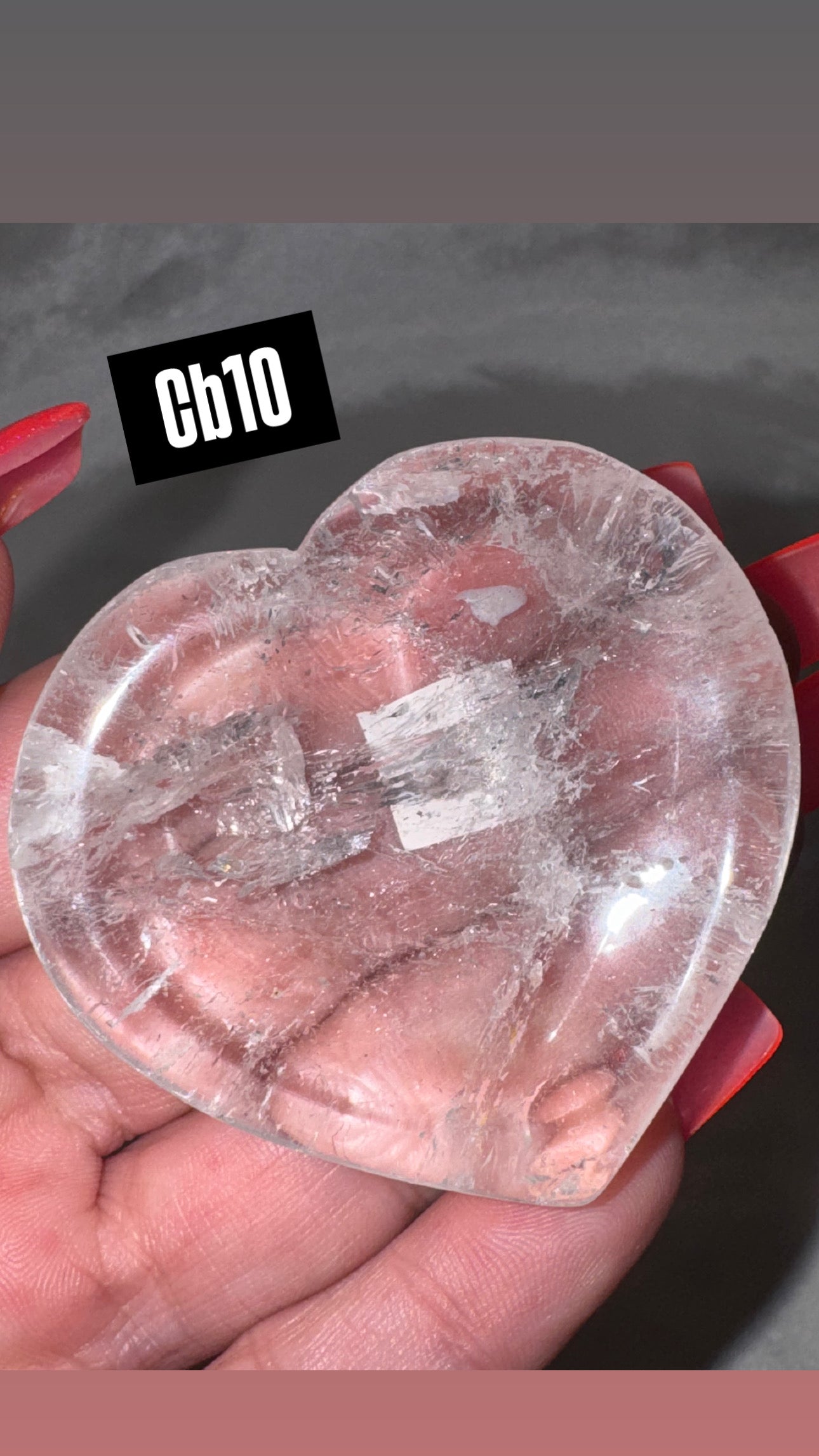 Clear Quartz Small Heart Bowl