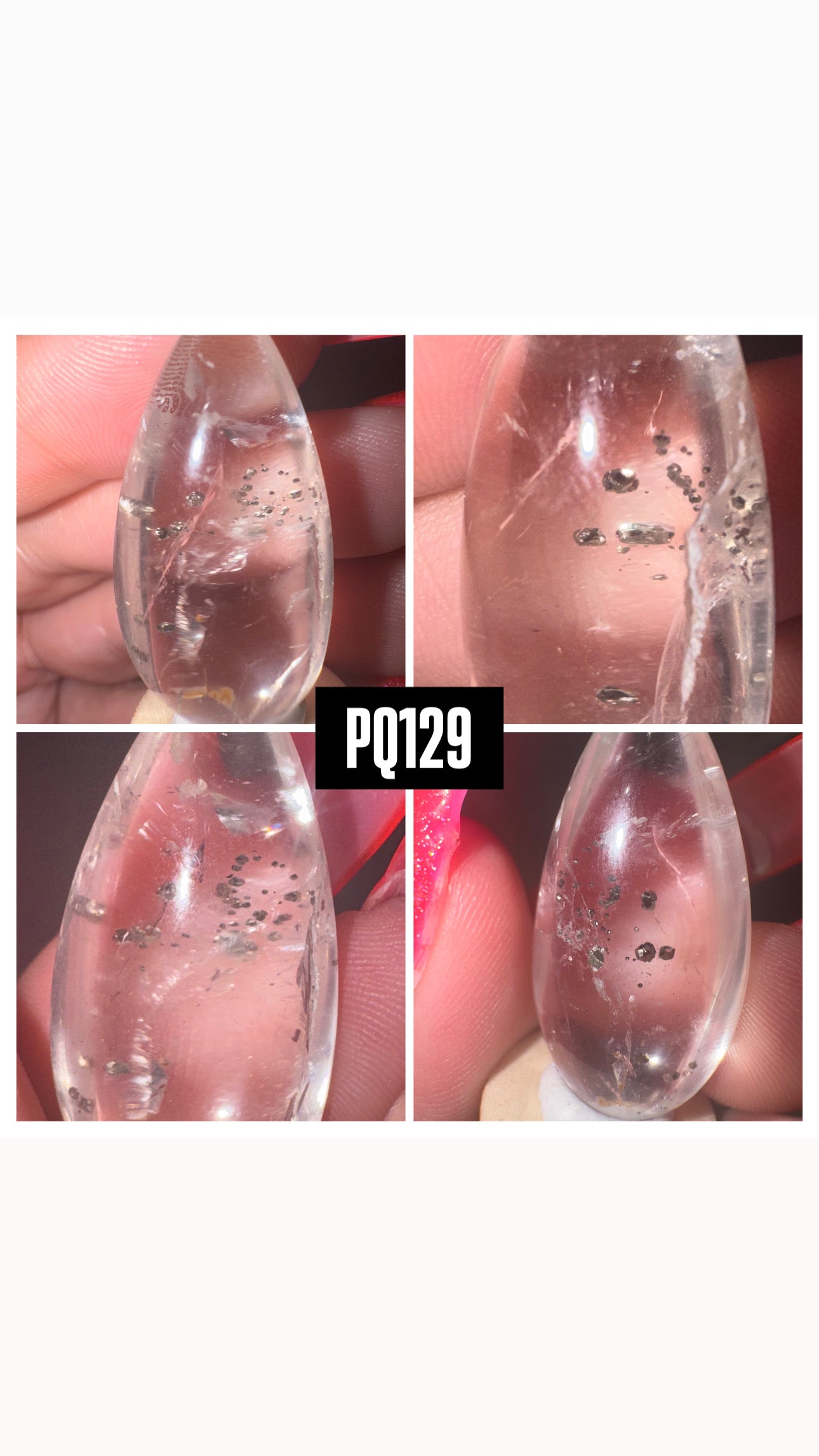 Pyrite Included Quartz Rare