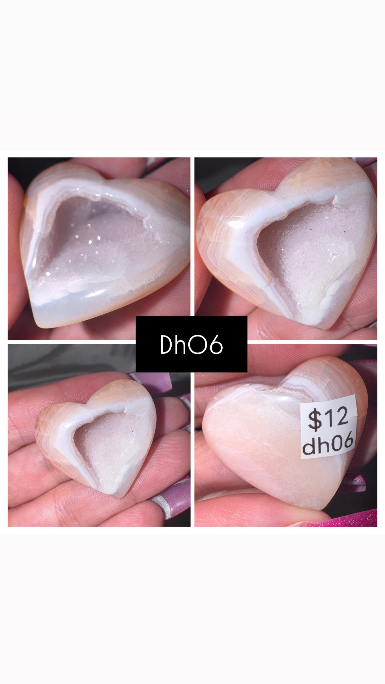 Druzy Agate Heart