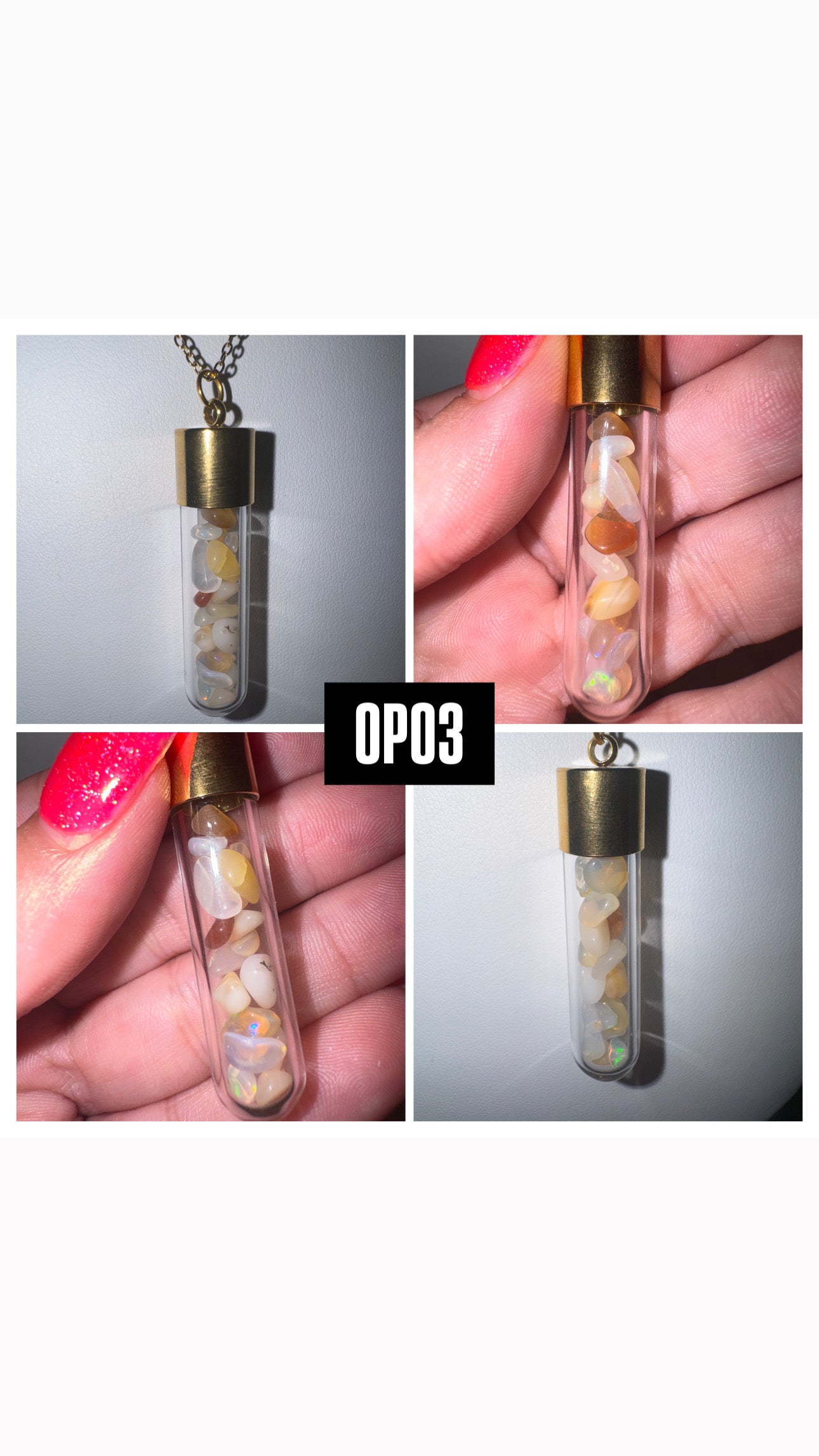 Welo Opal Bottle Pendant