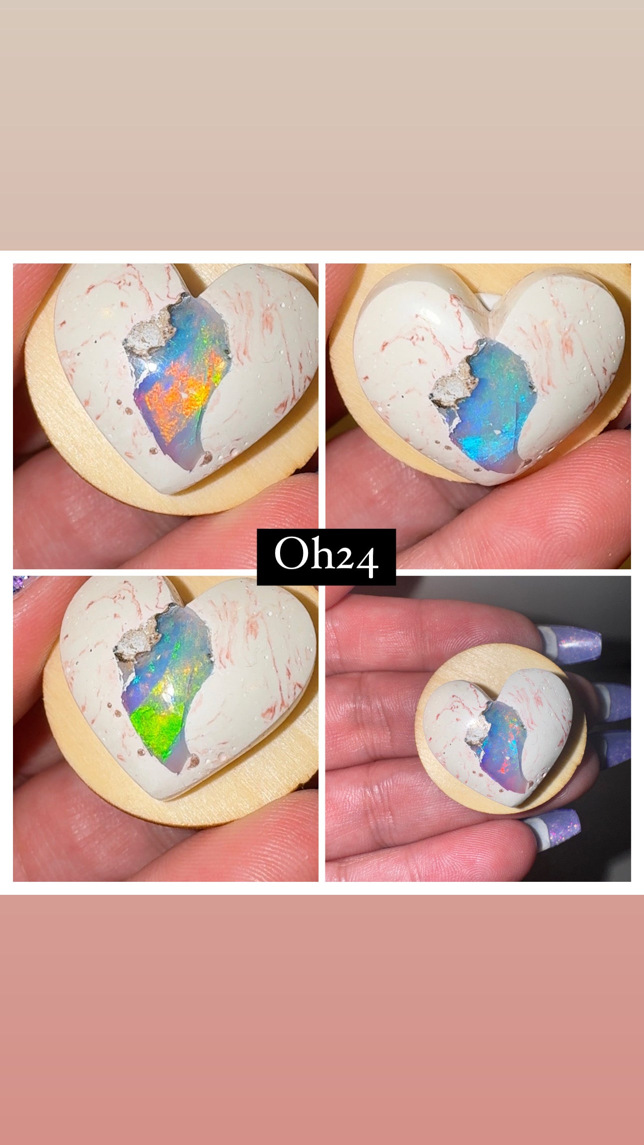 Mexican Fire Opal AAA Heart