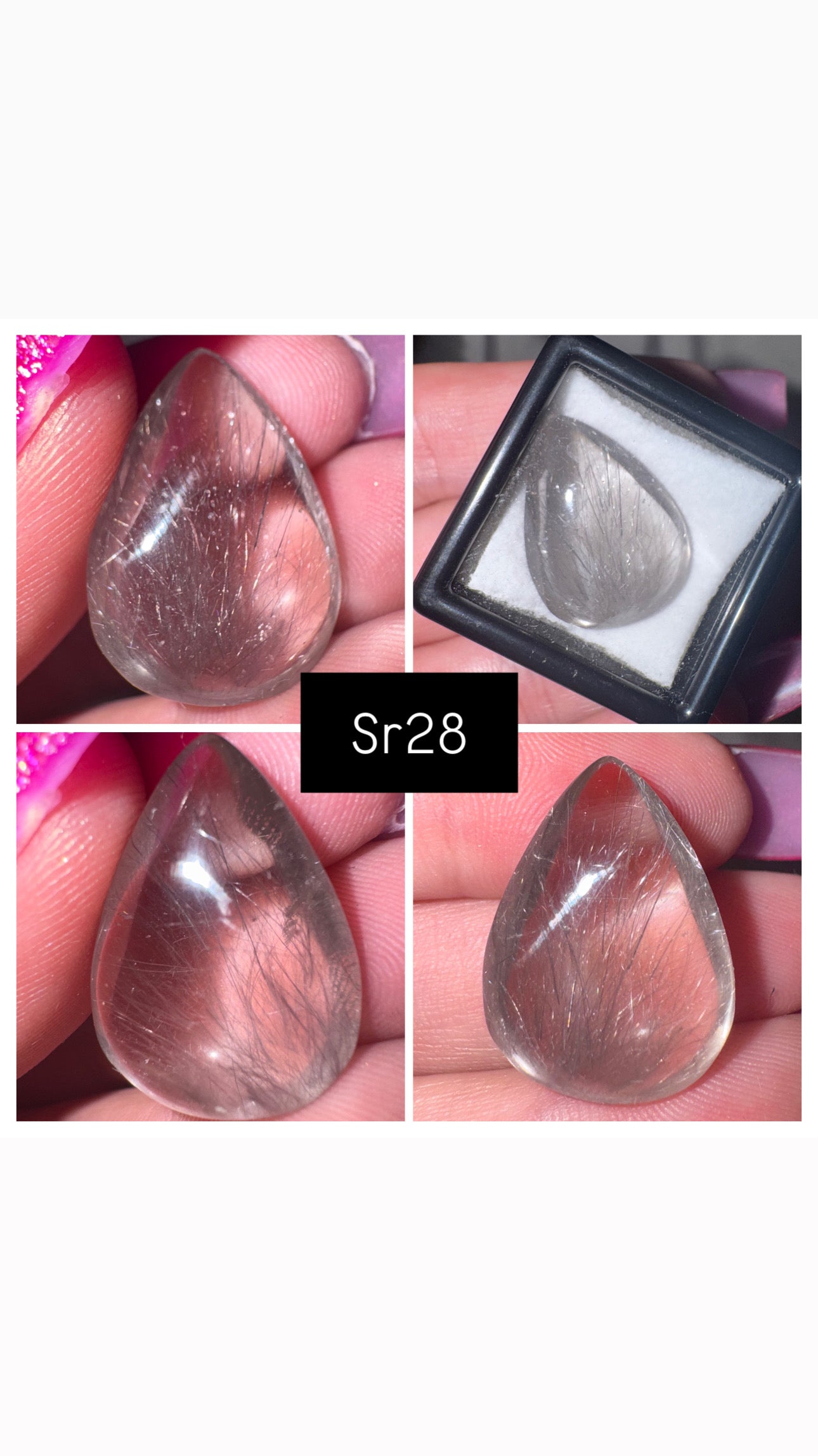 Silver Rutile Quartz AAA Teardrop