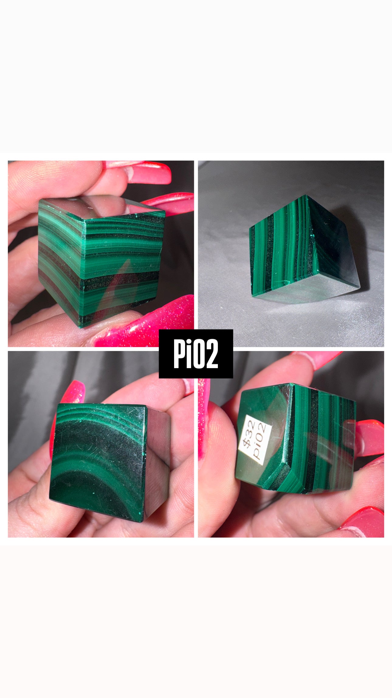 Malachite AAA Standing Cube