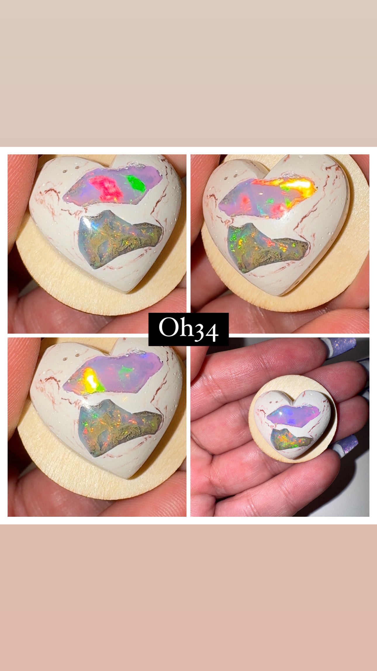 Mexican Fire Opal AAA Heart