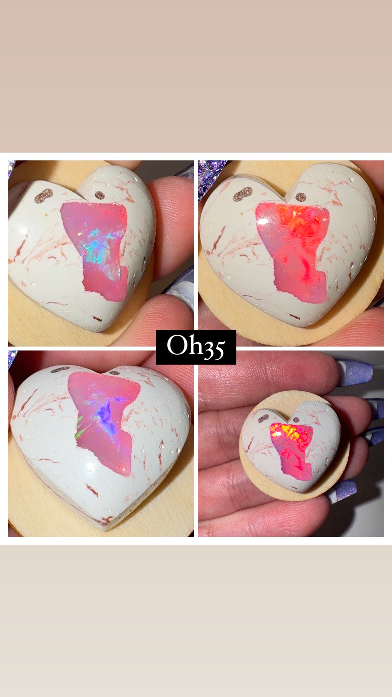 Mexican Fire Opal AAA Heart