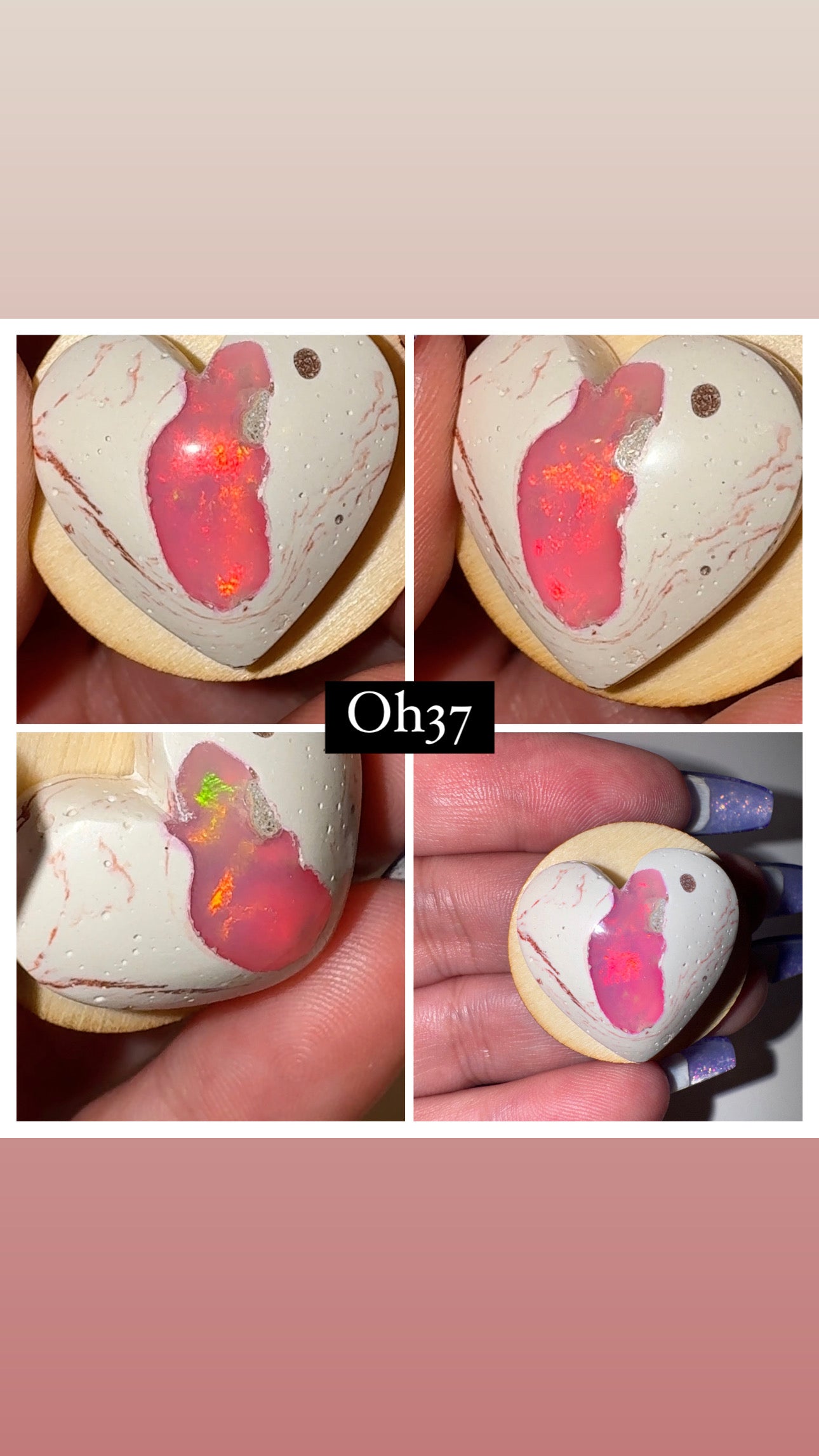 Mexican Fire Opal AAA Heart