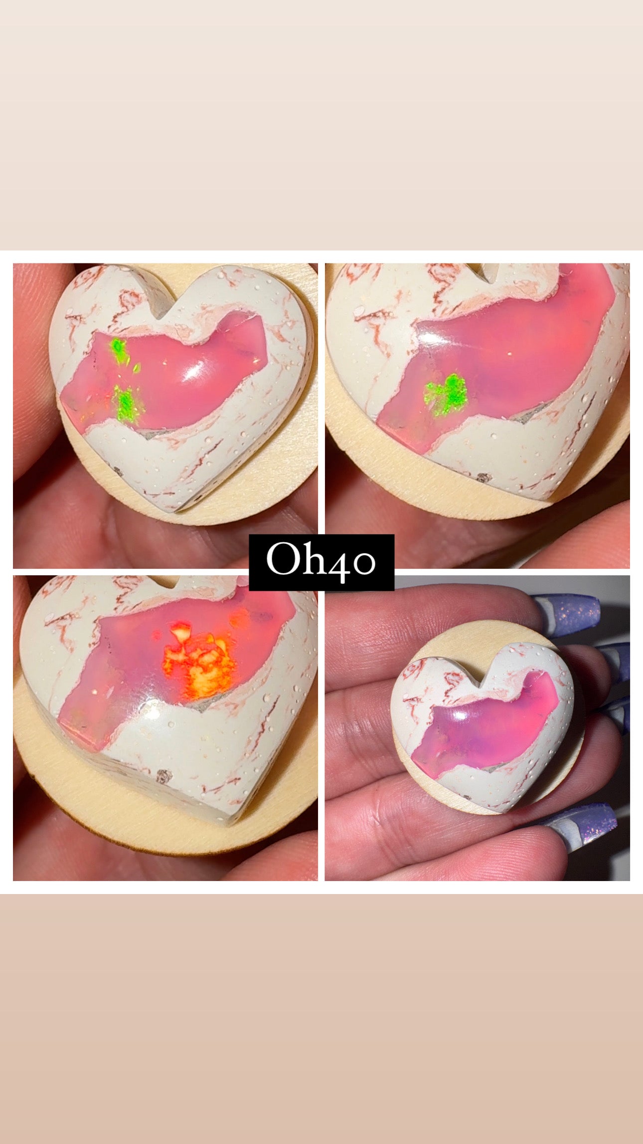 Mexican Fire Opal AAA Heart