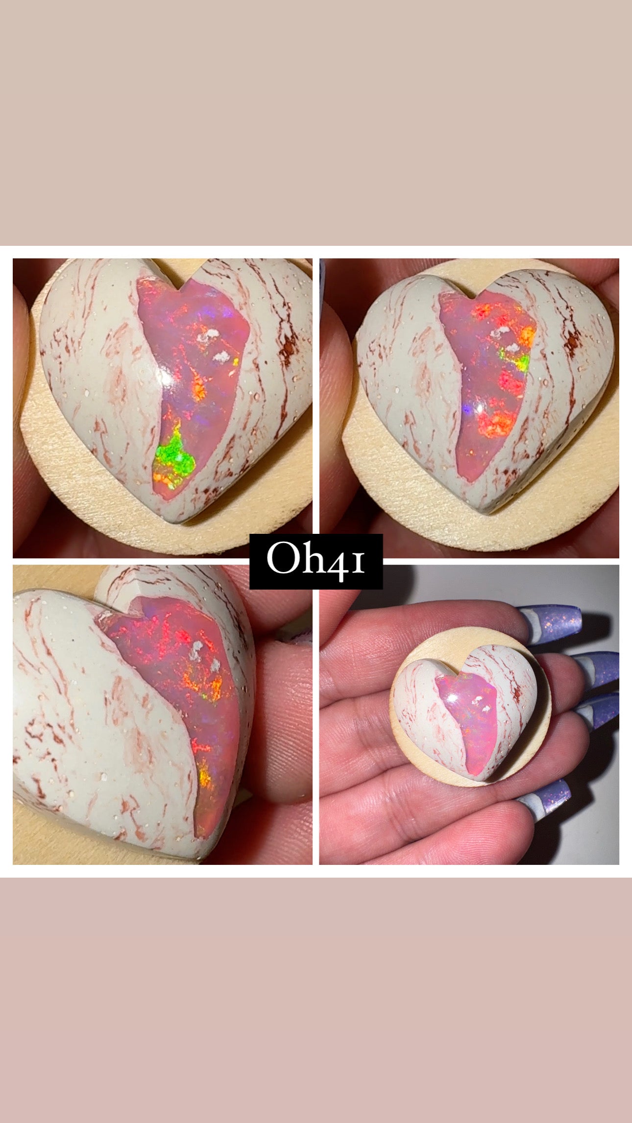 Mexican Fire Opal AAA Heart