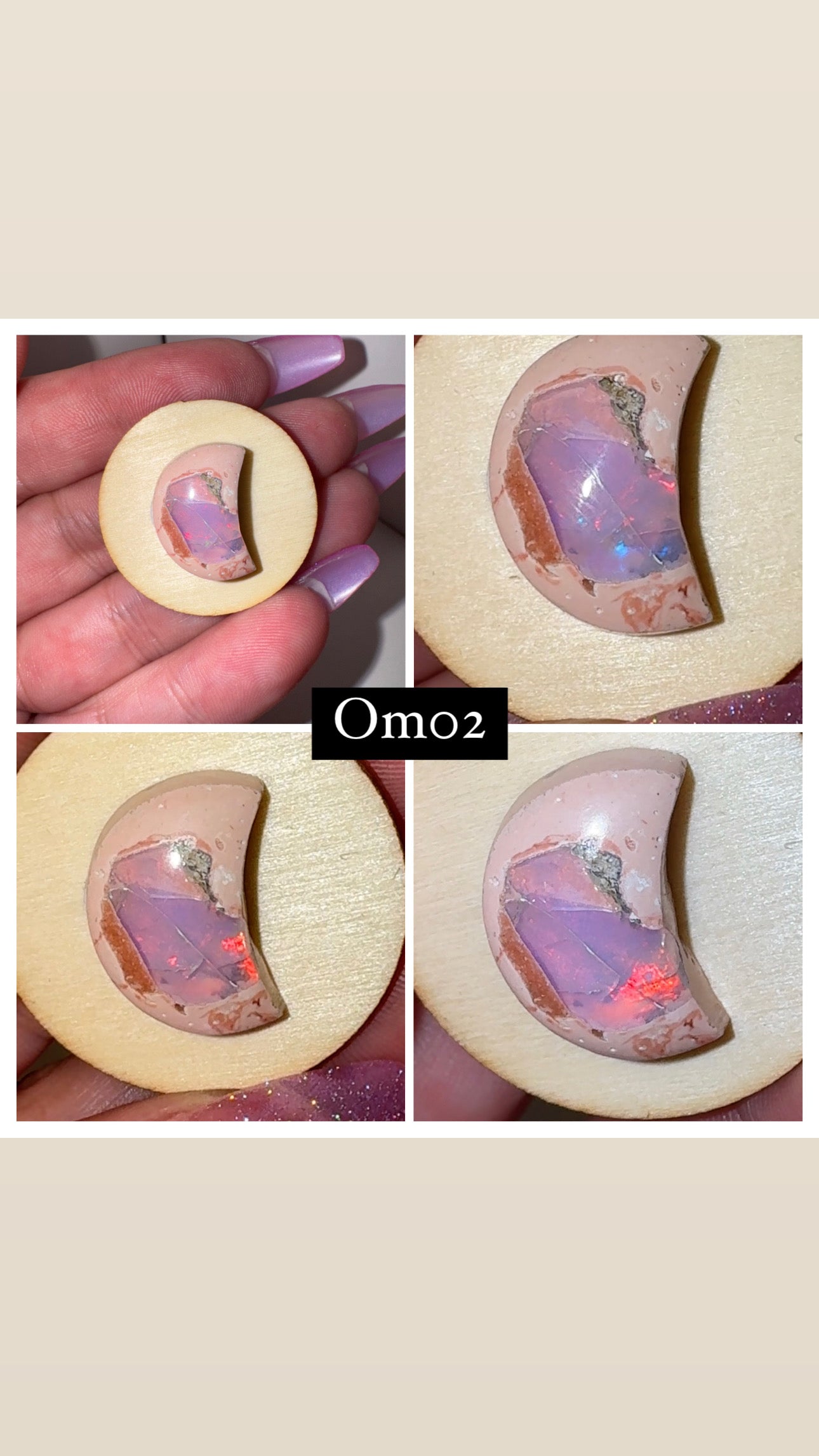 Mexican Fire Opal Moons