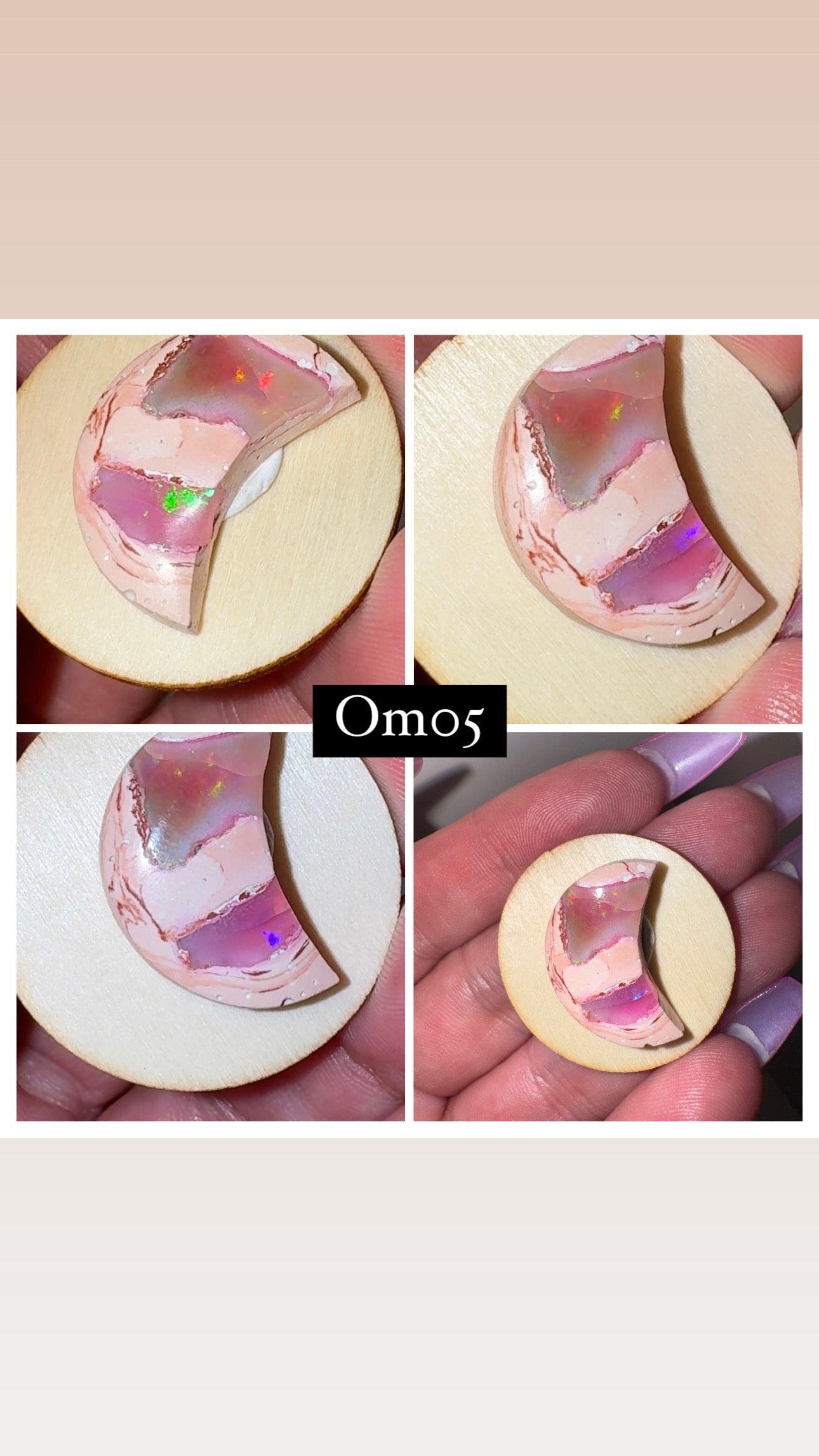 Mexican Fire Opal Moons