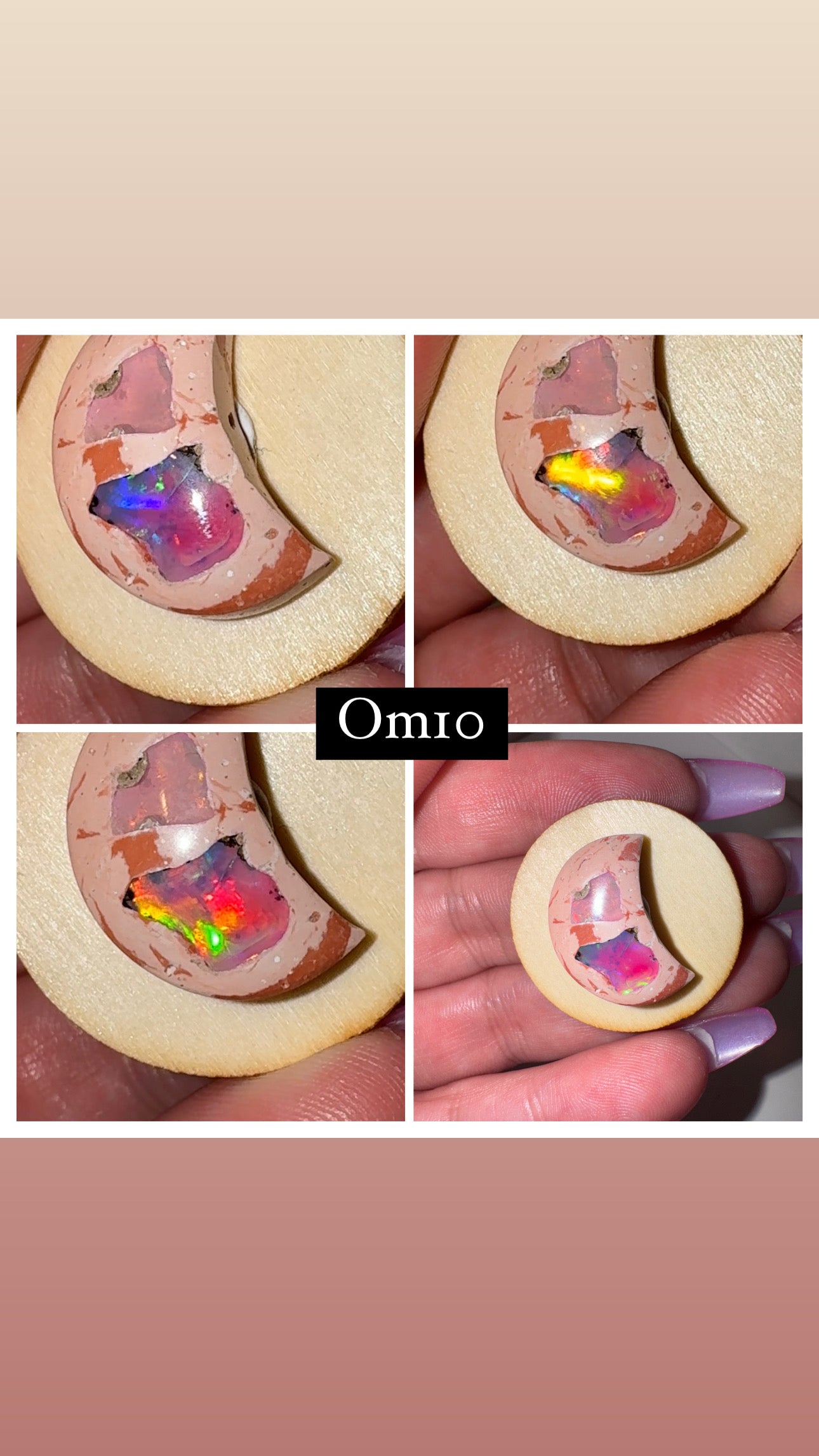 Mexican Fire Opal Moons