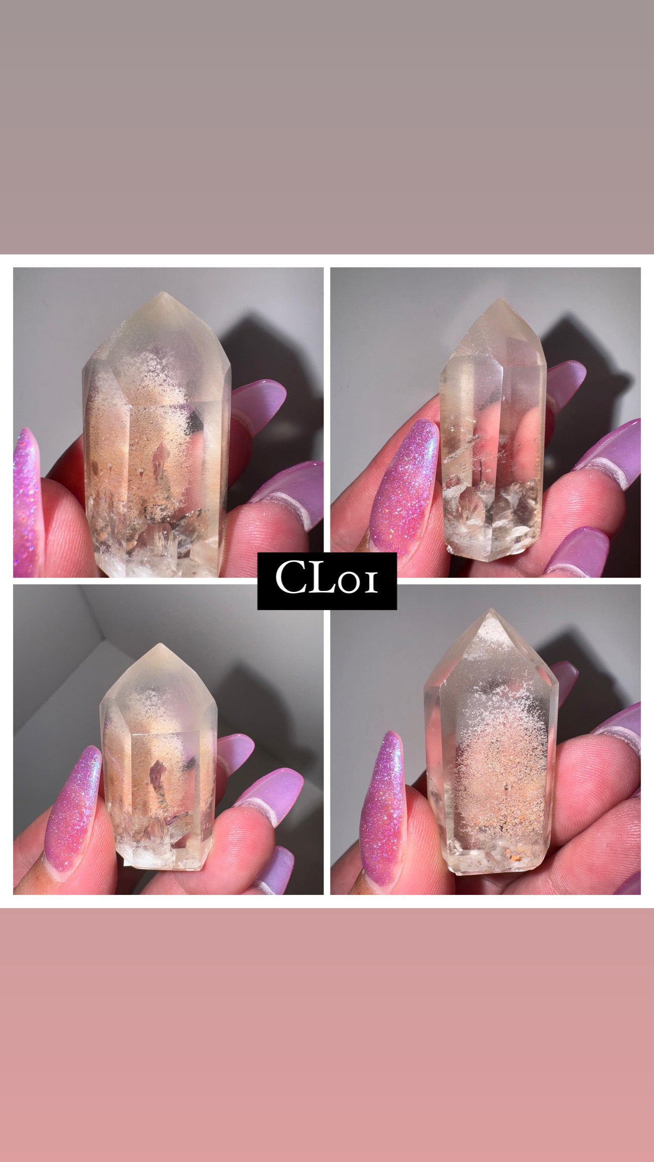 Chlorite Phantom Quartz AAA Tower