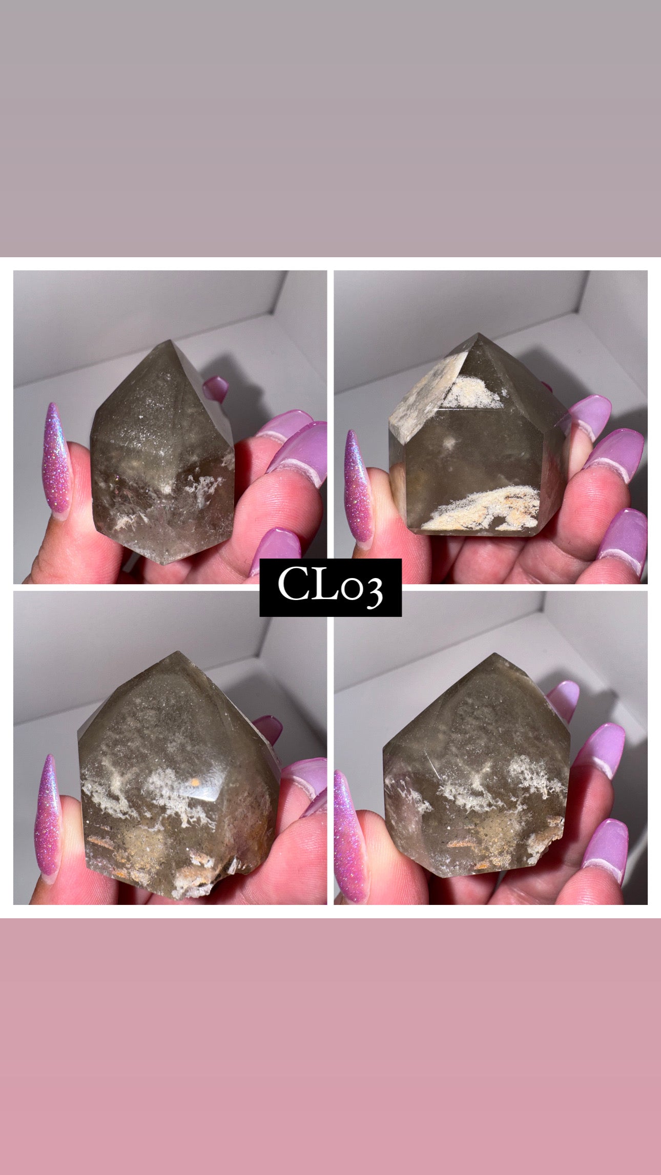 Chlorite Phantom Quartz AAA Tower