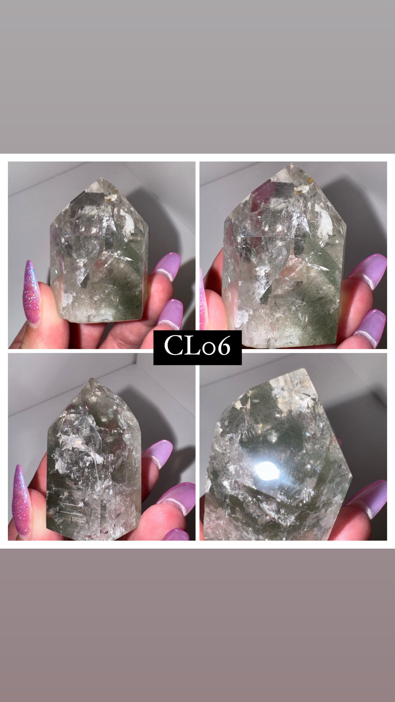 Chlorite Phantom Quartz AAA Tower