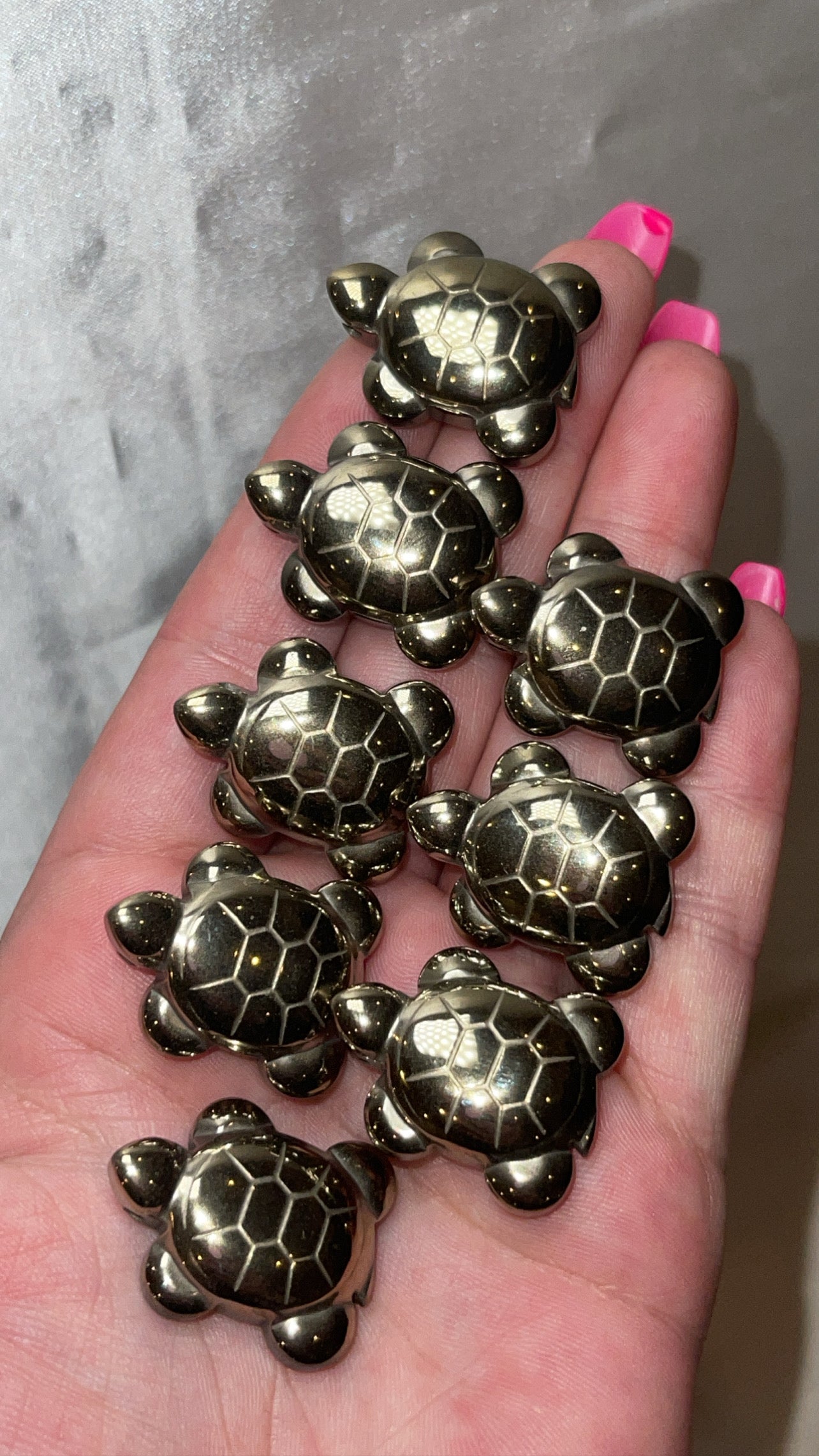 Pyrite Drilled Turtle