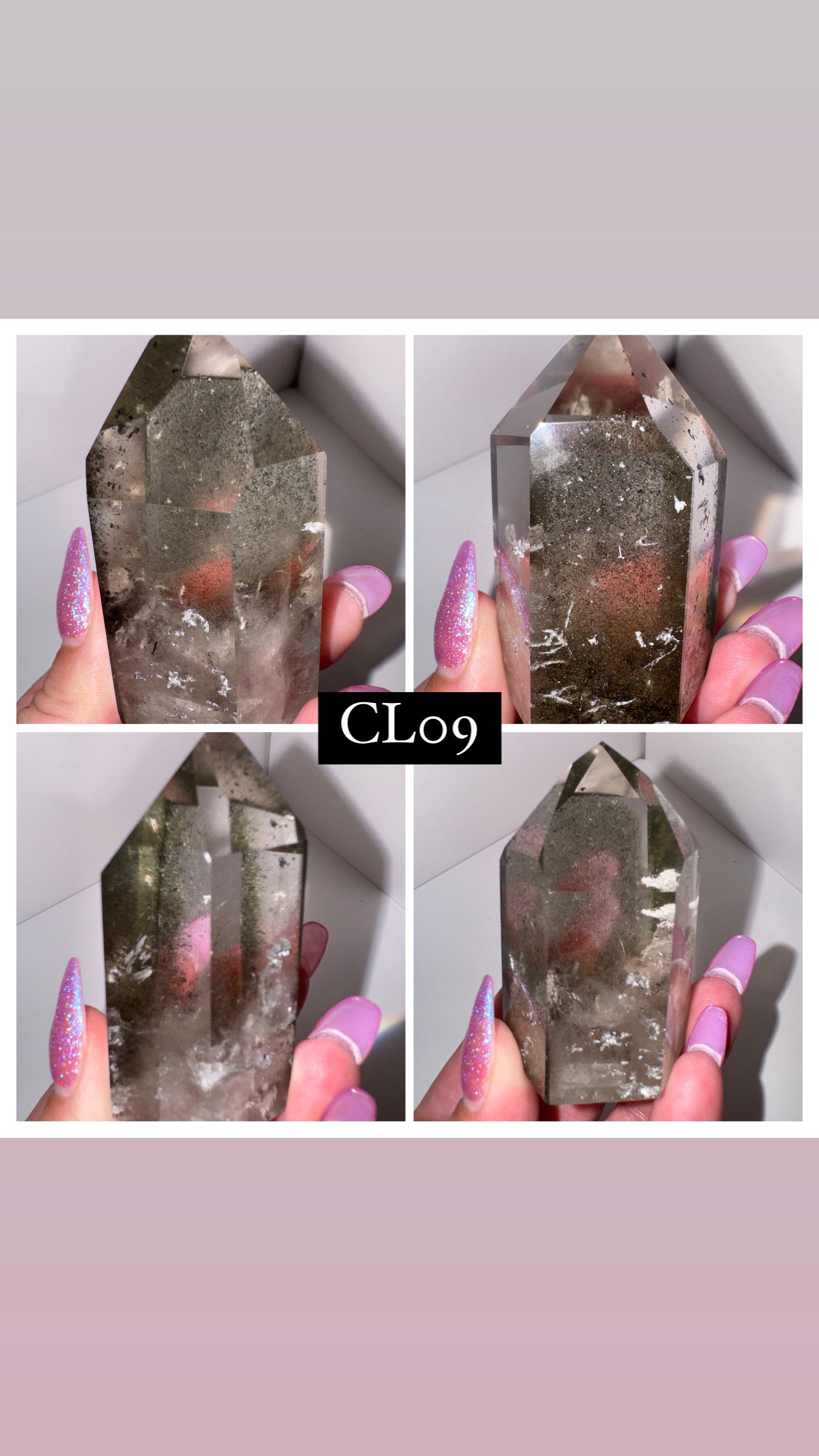 Chlorite Phantom Quartz AAA Tower