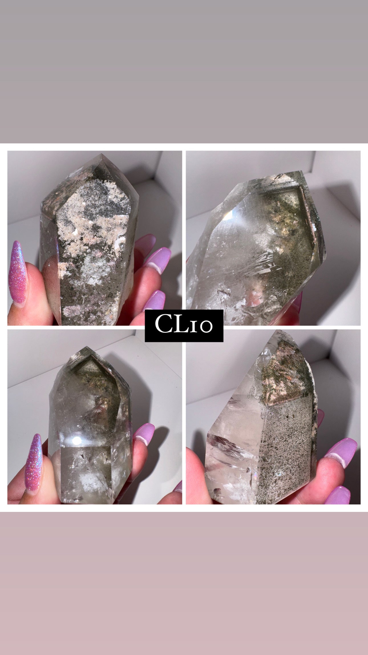 Chlorite Phantom Quartz AAA Tower