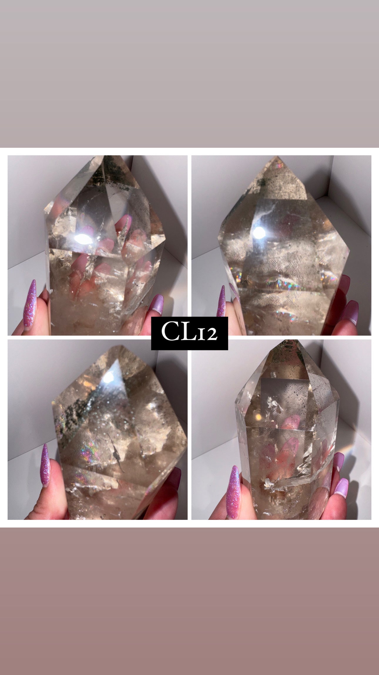 Chlorite Phantom Quartz AAA Tower