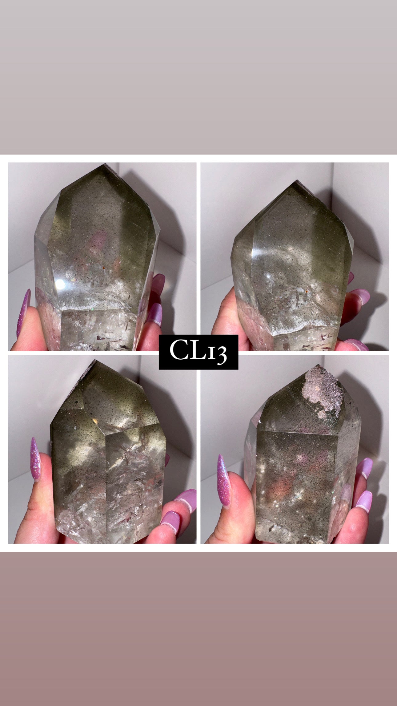 Chlorite Phantom Quartz AAA Tower