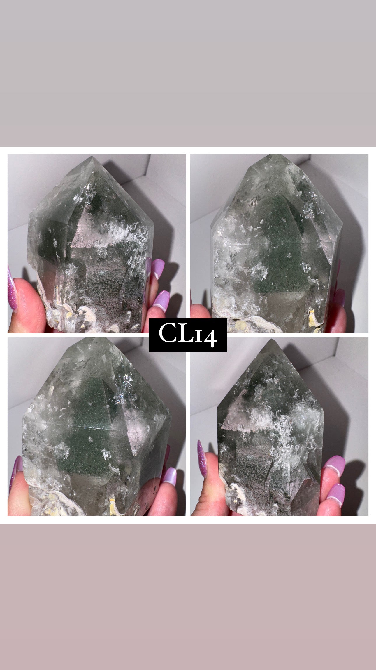 Chlorite Phantom Quartz AAA Tower