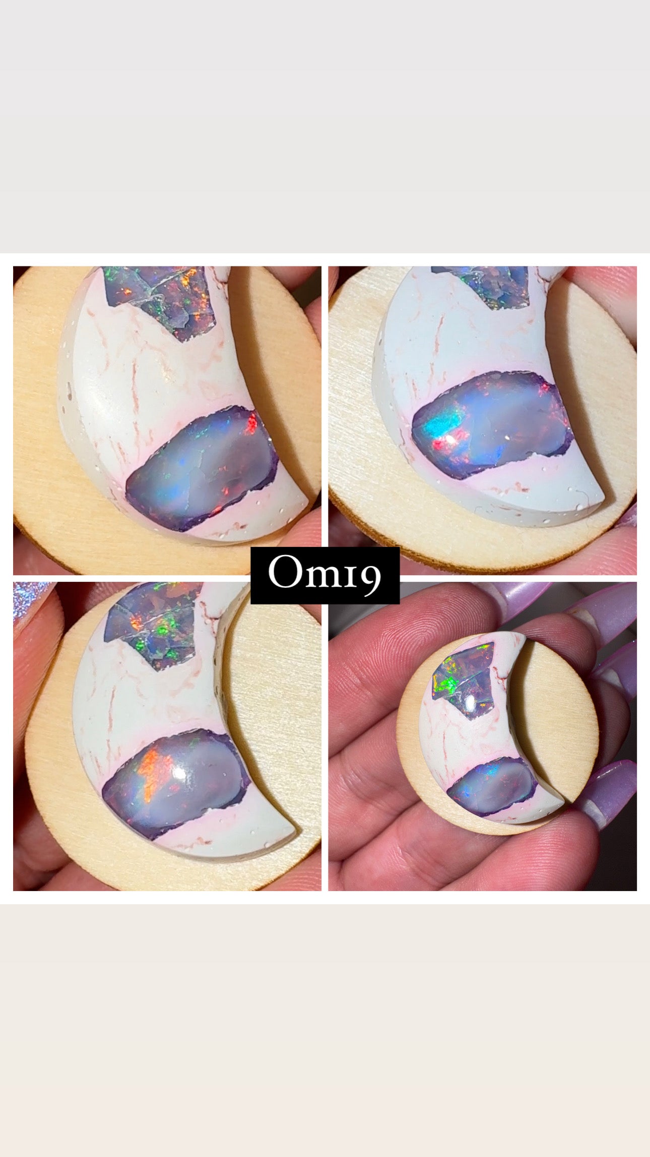 Mexican Fire Opal Moons