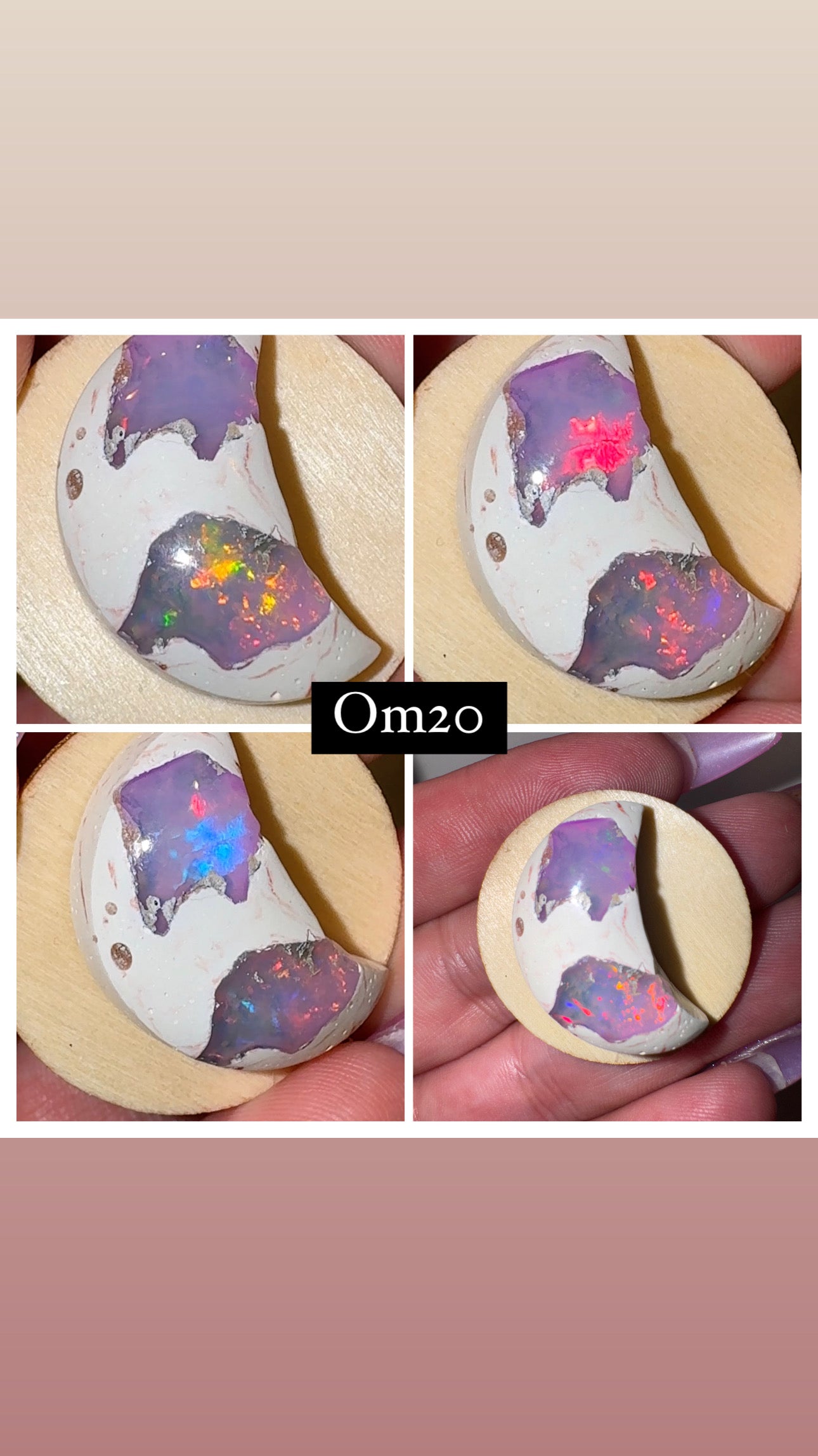 Mexican Fire Opal Moons