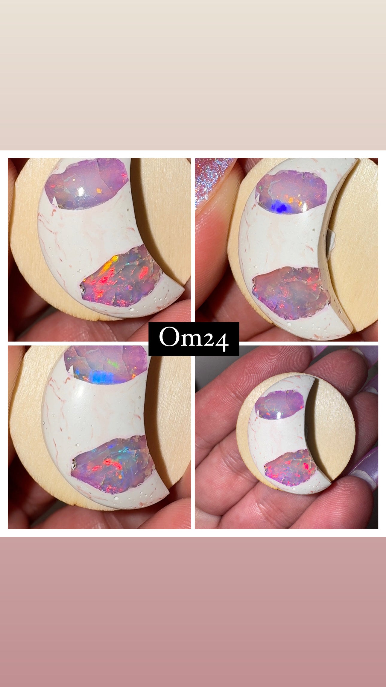 Mexican Fire Opal Moons