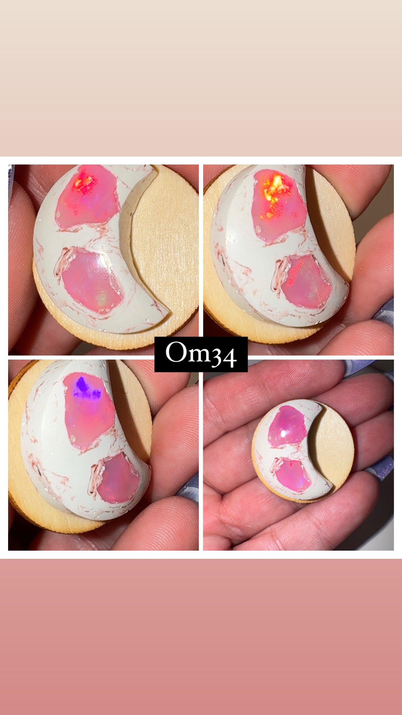 Mexican Fire Opal Moons